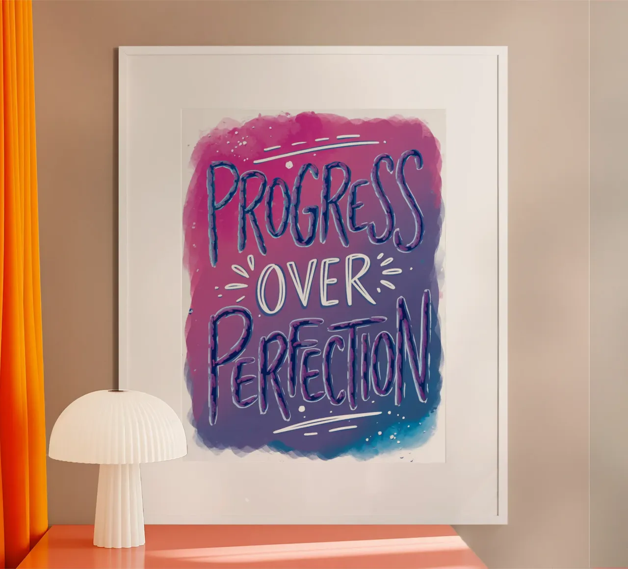 PROGRESS OVER PERFECTION poster by logic