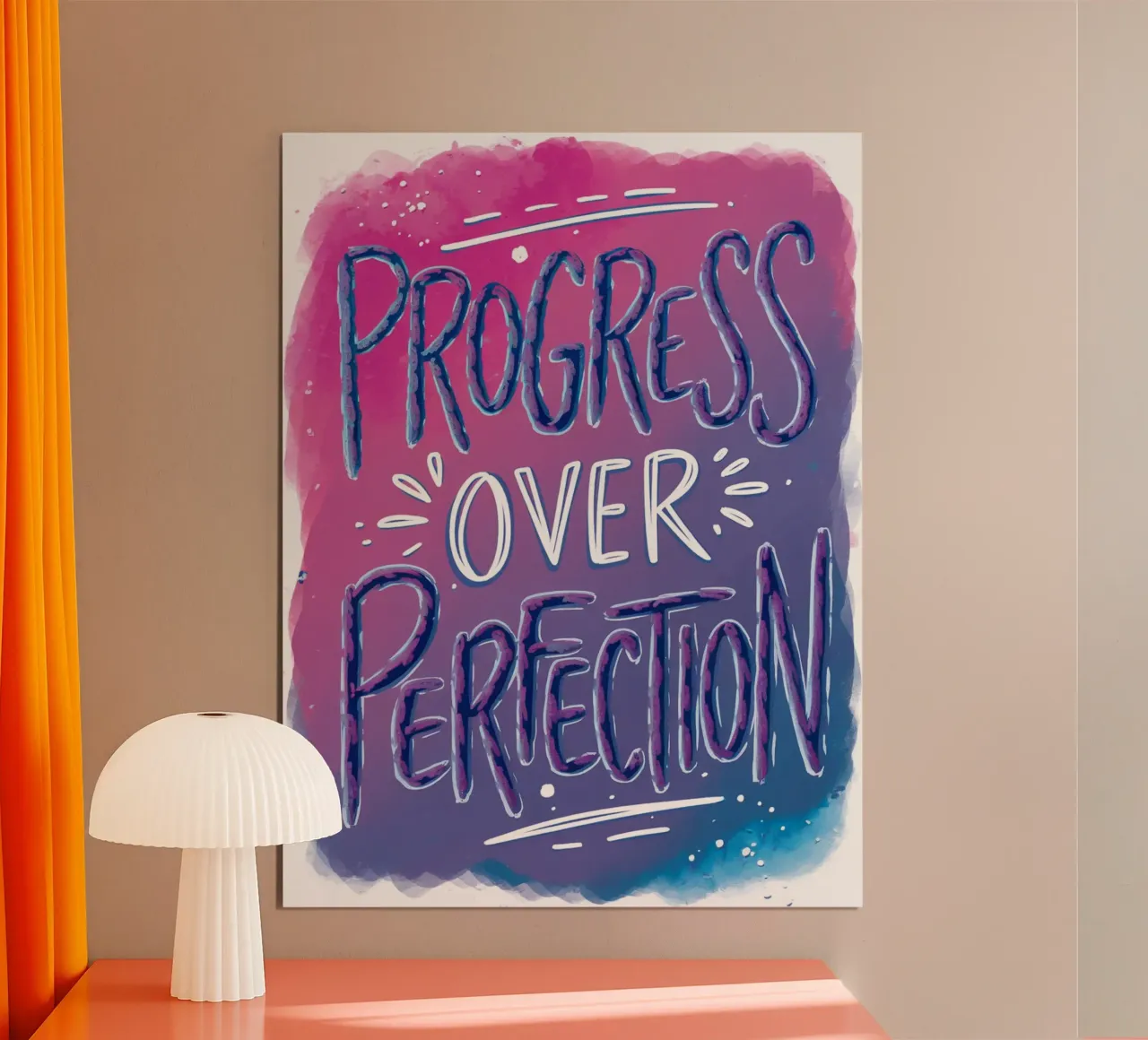 PROGRESS OVER PERFECTION poster by logic