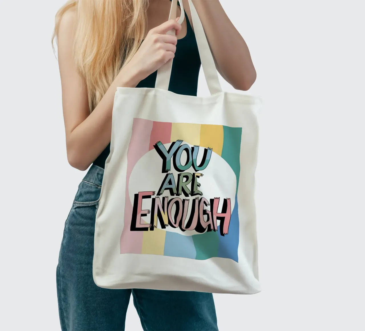 You are enough tote bag by logic