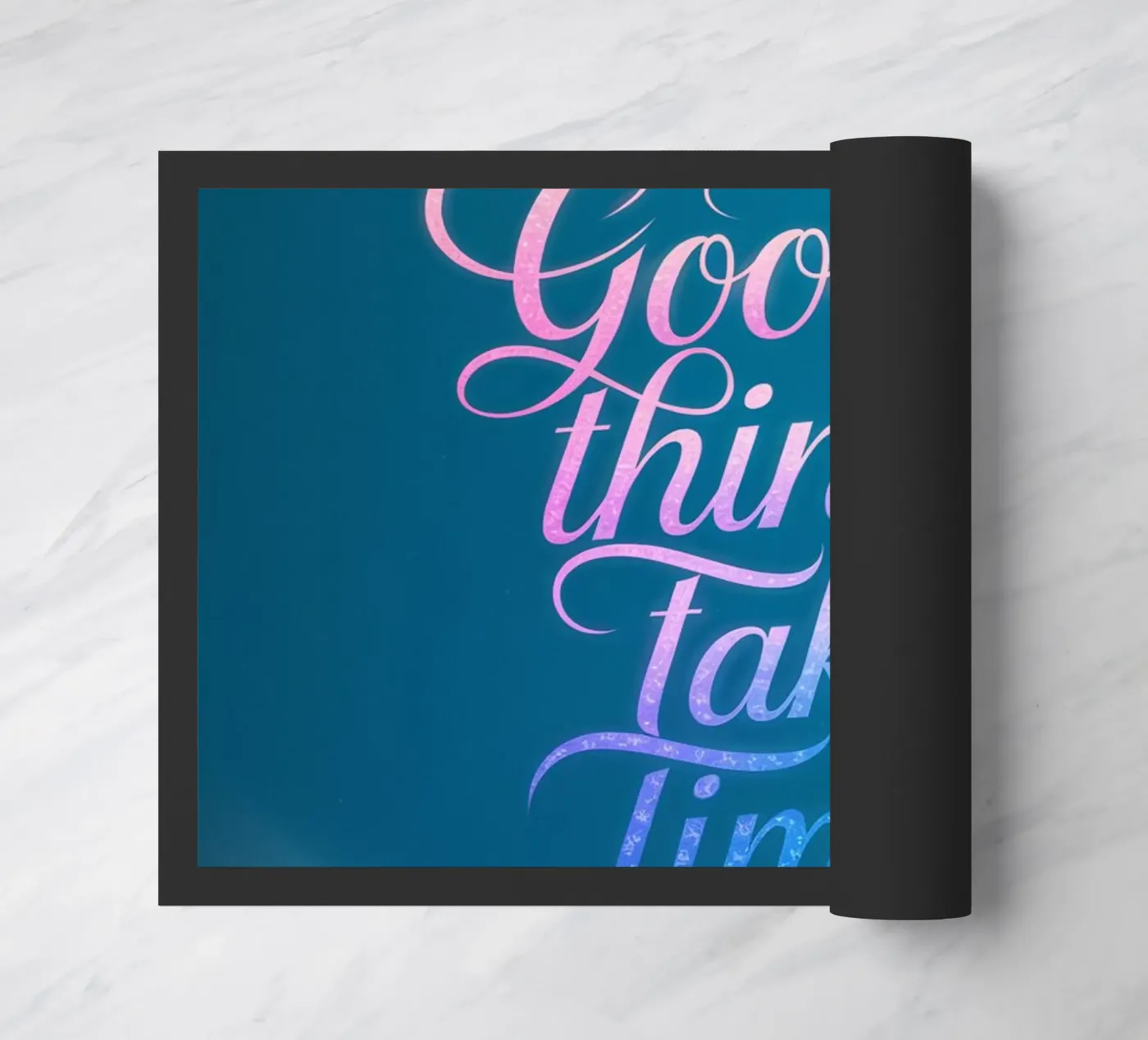 Good things take time doormat by logic