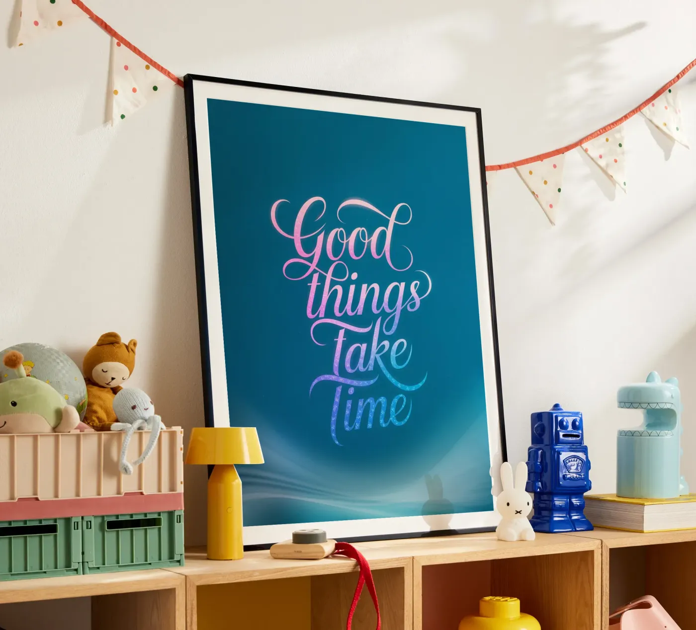Good things take time poster by logic