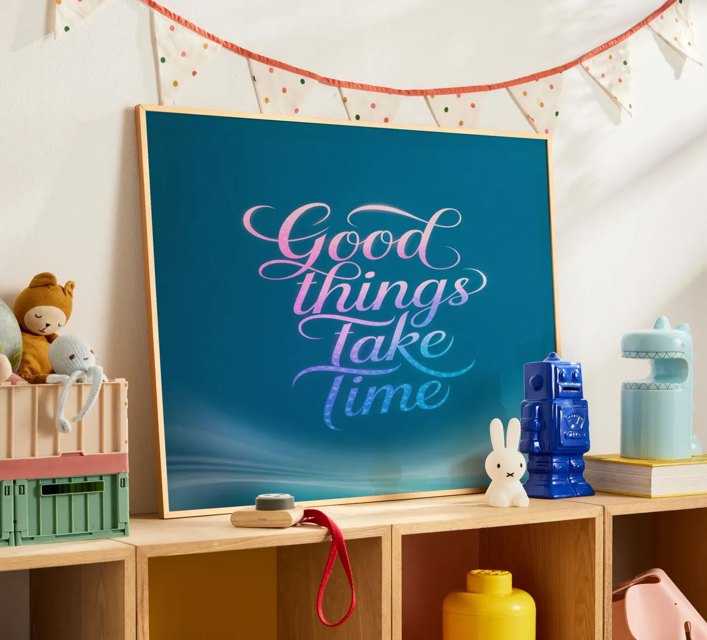 Good things take time poster by logic