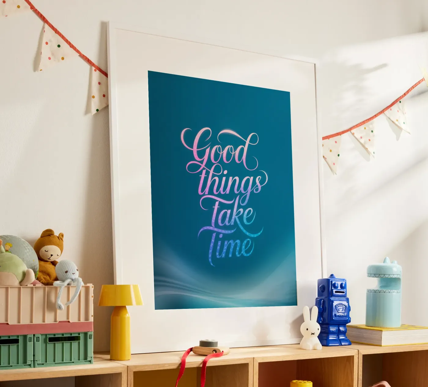 Good things take time poster by logic