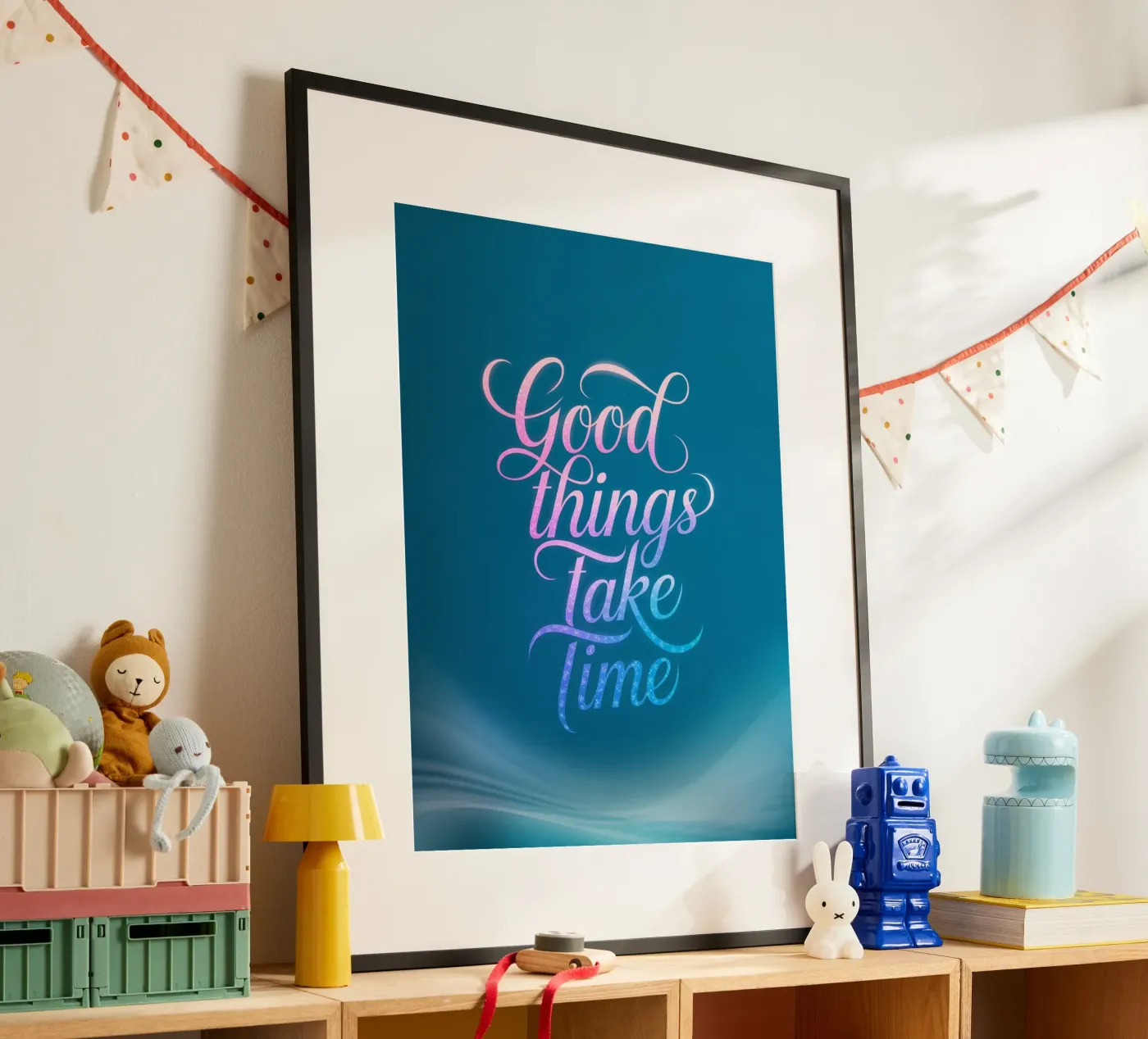 Good things take time poster by logic