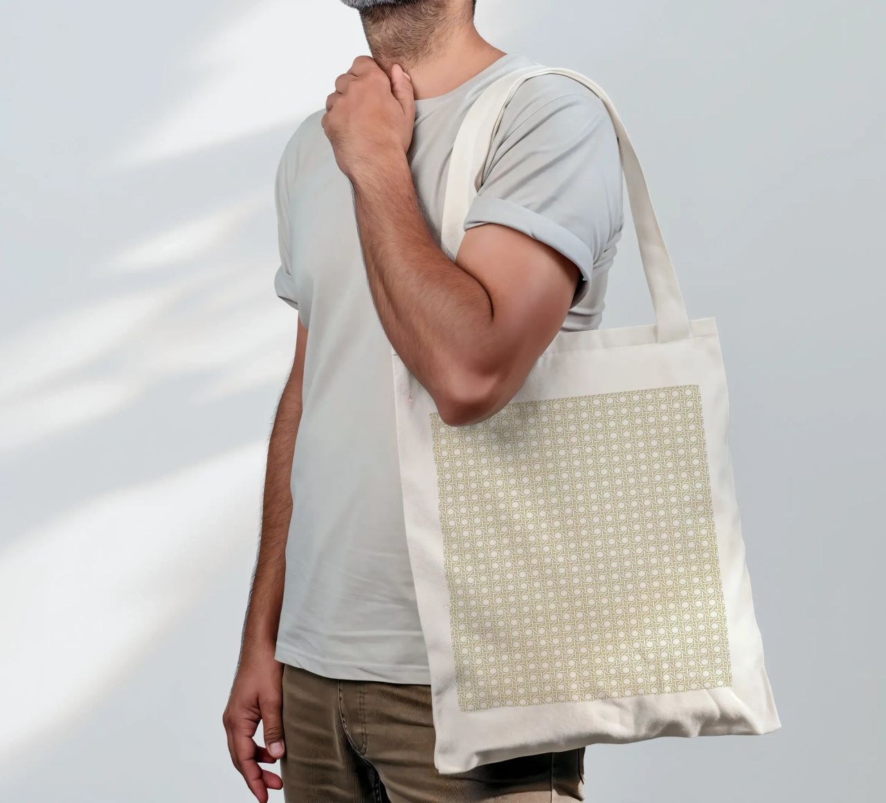 Rattan pattern borsa in juta da apoloprints