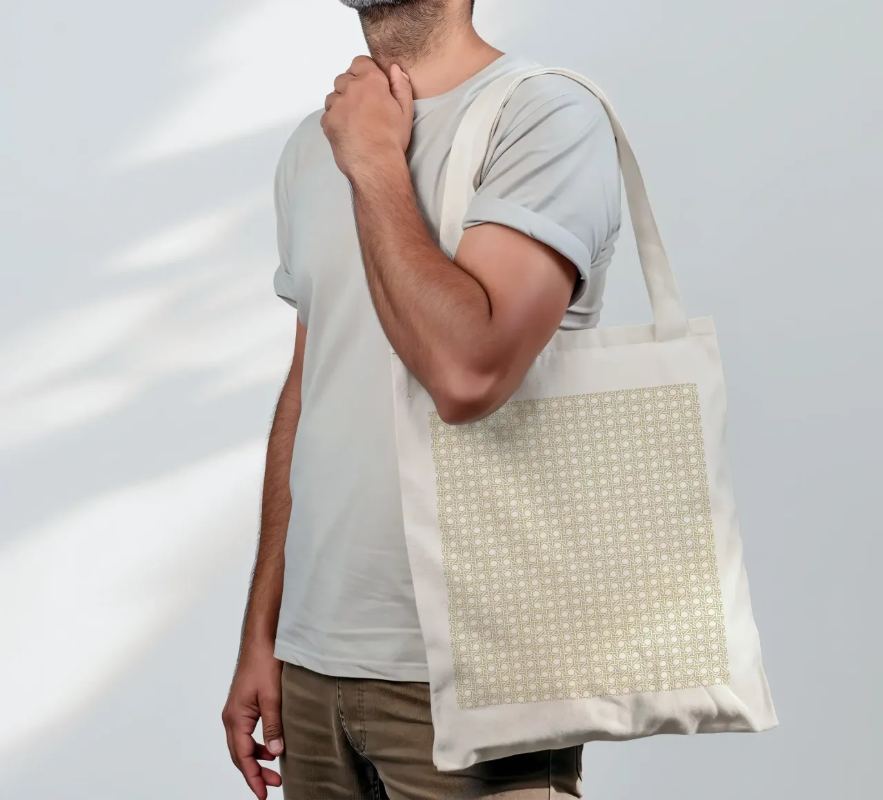 Rattan pattern borsa in juta da apoloprints