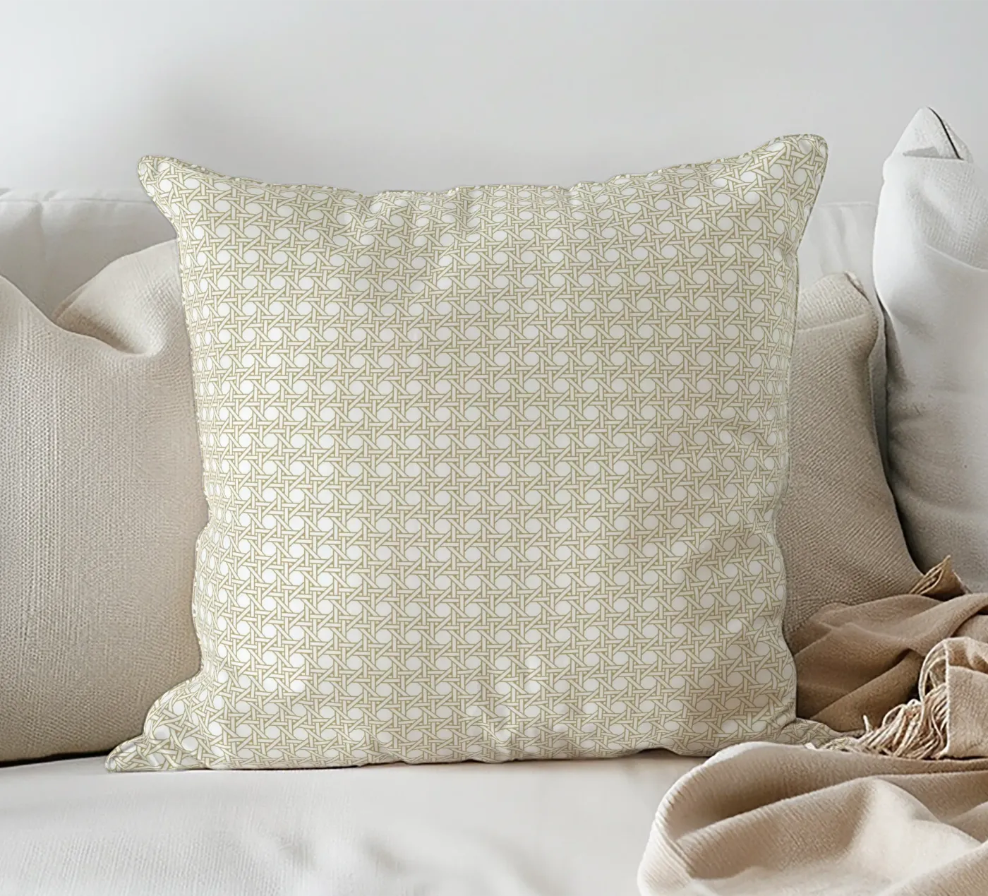 Rattan pattern Kissen von Apolo Prints