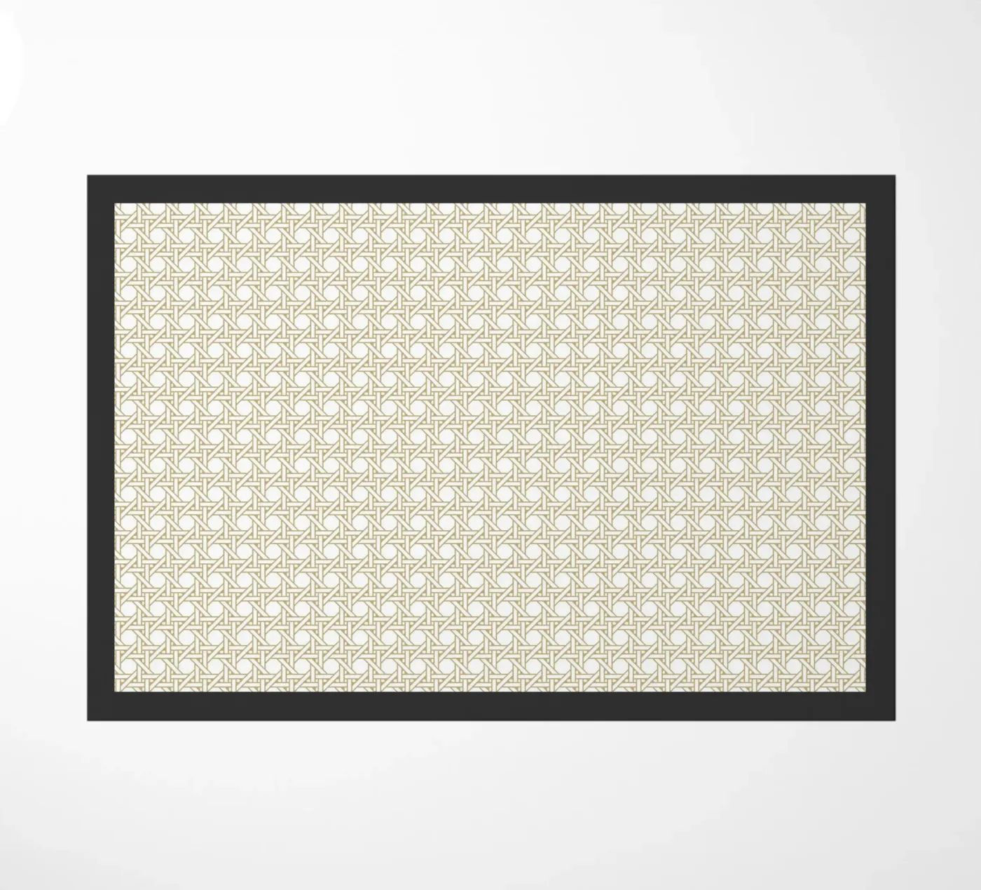 Rattan pattern Fußmatte von Apolo Prints