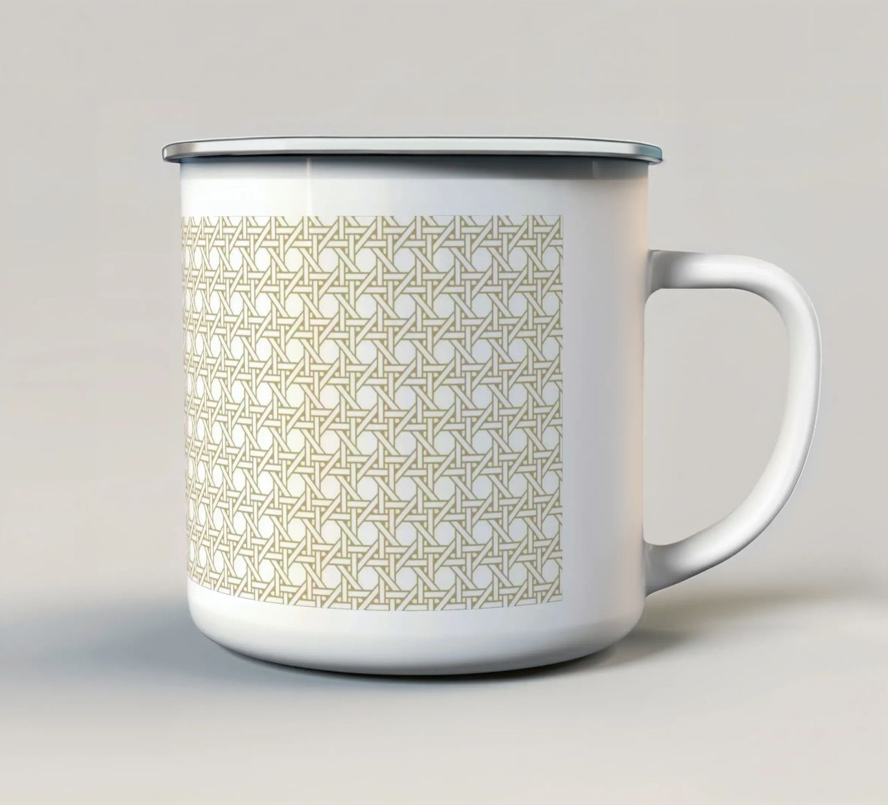 Rattan pattern tazza in smalto da apoloprints