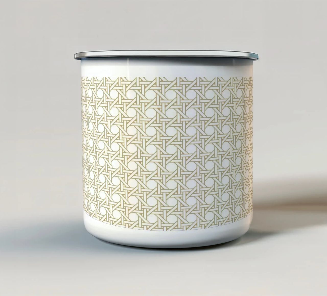 Rattan pattern tazza in smalto da apoloprints