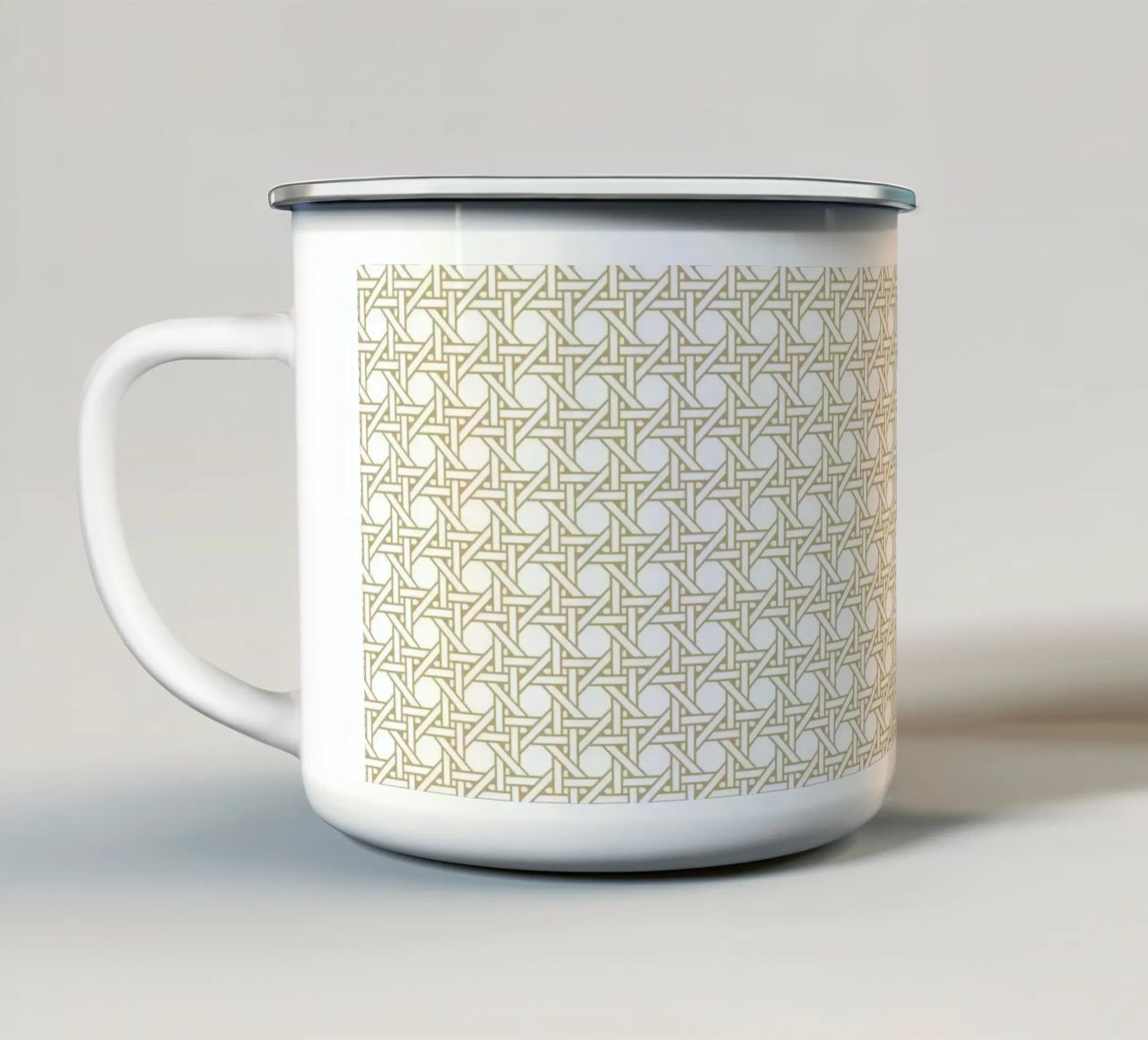 Rattan pattern tazza in smalto da apoloprints