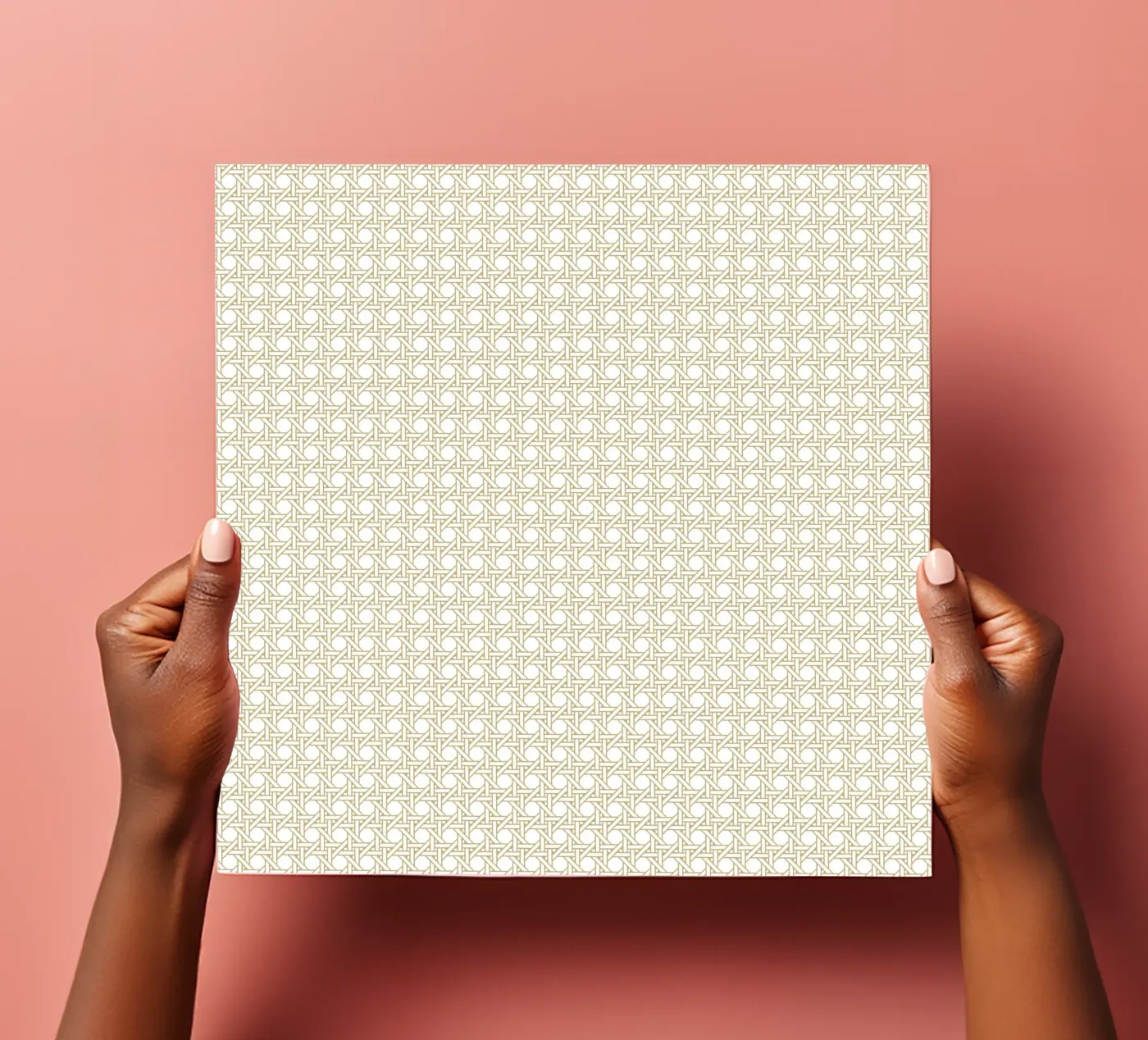 Rattan pattern stickervel van Apolo Prints