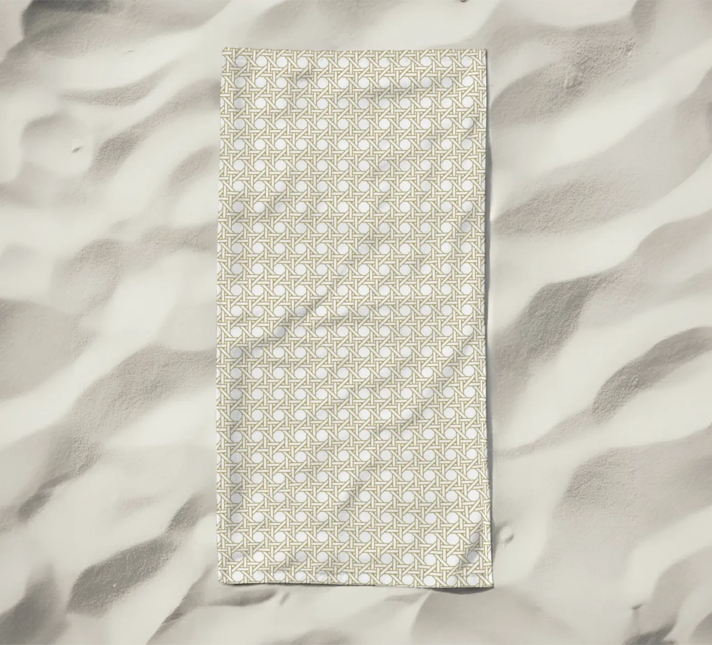 Rattan pattern beach towel by Apolo Prints