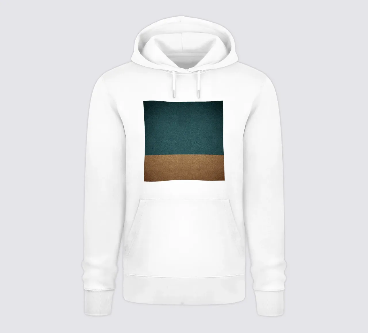 Leather texture teal ocher felpa con cappuccio da apoloprints