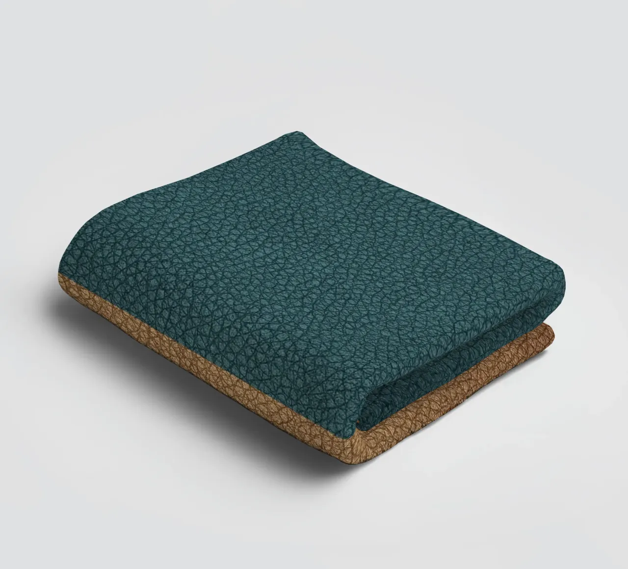 Leather texture teal ocher asciugamano da bagno da apoloprints