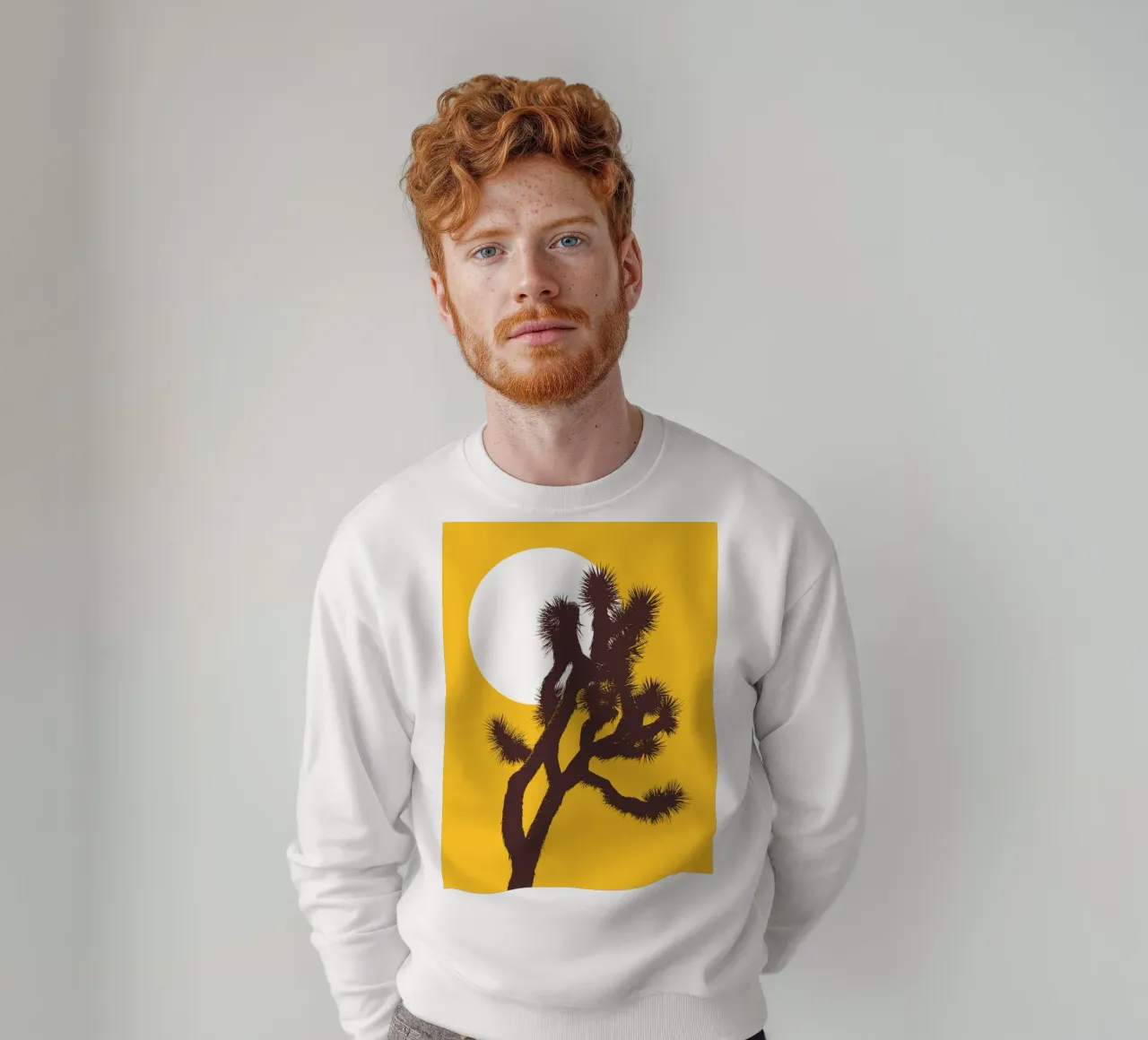 Joshua tree and the moon Sweatshirt von apoloprints