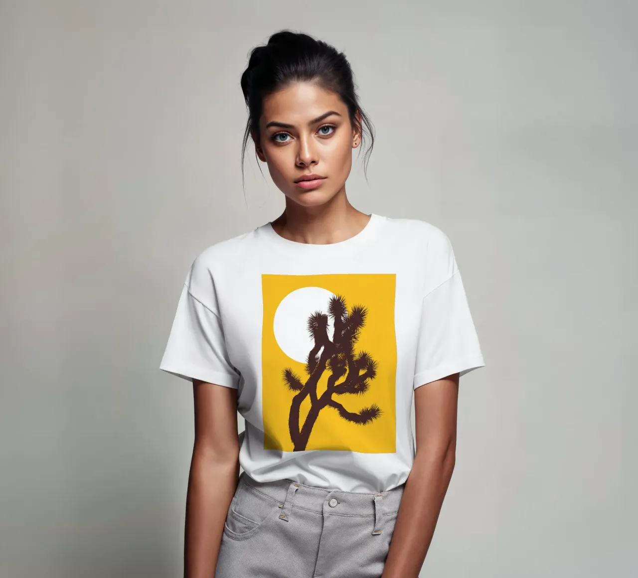 Joshua tree and the moon t-shirt da apoloprints