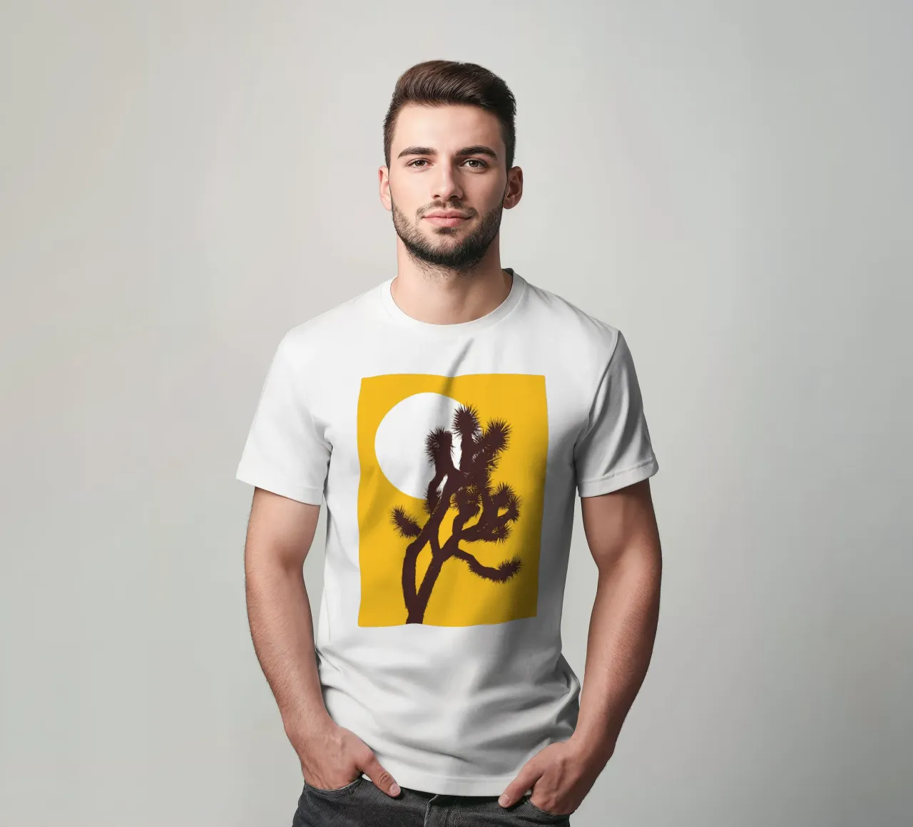 Joshua tree and the moon t-shirt da apoloprints