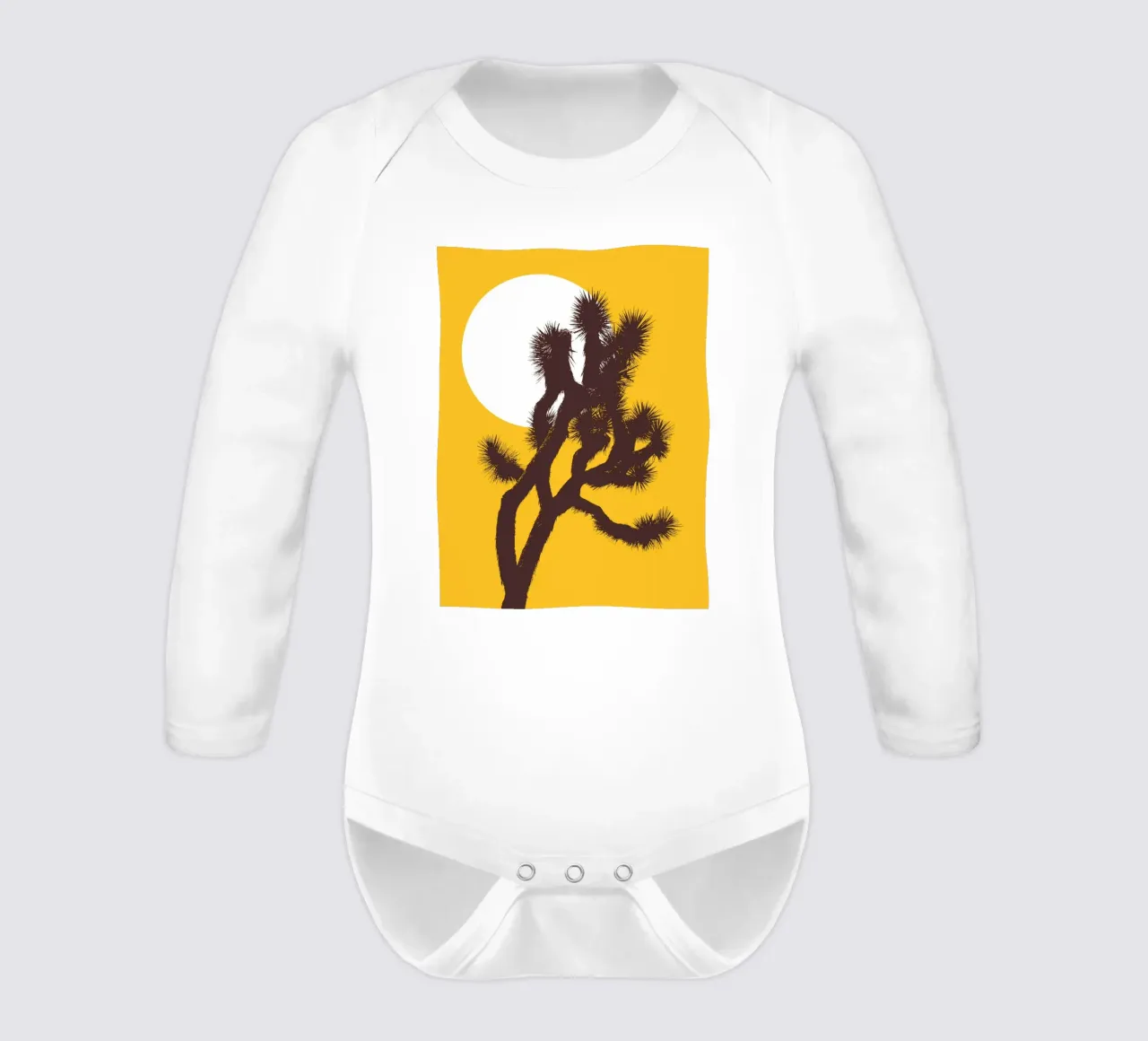 Joshua tree and the moon body neonato maniche lunghe da apoloprints
