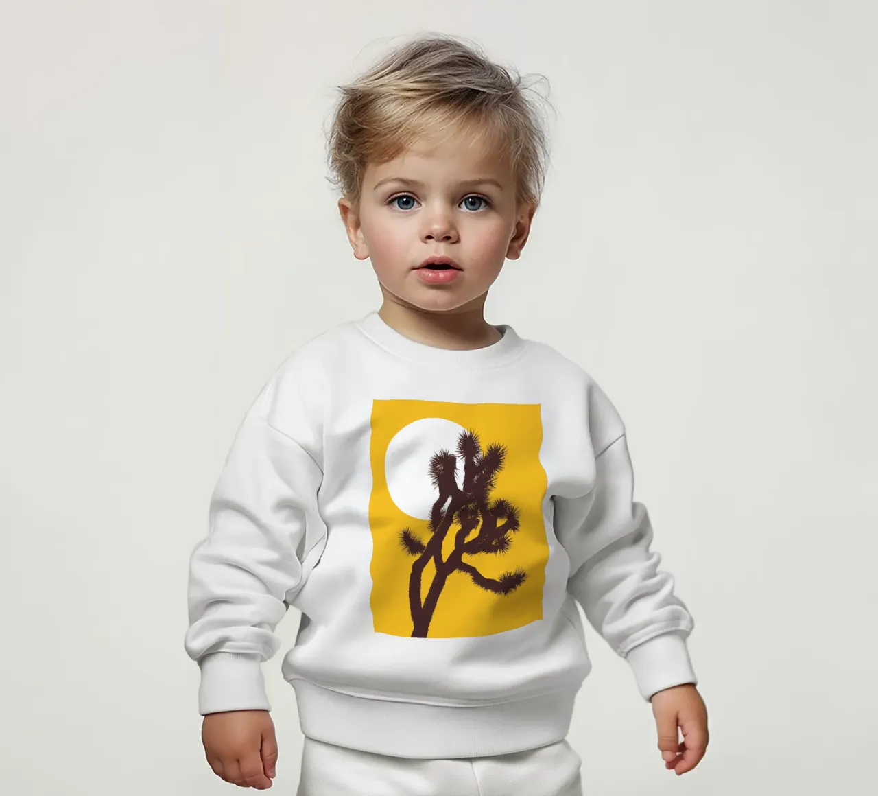 Joshua tree and the moon felpa neonato da apoloprints