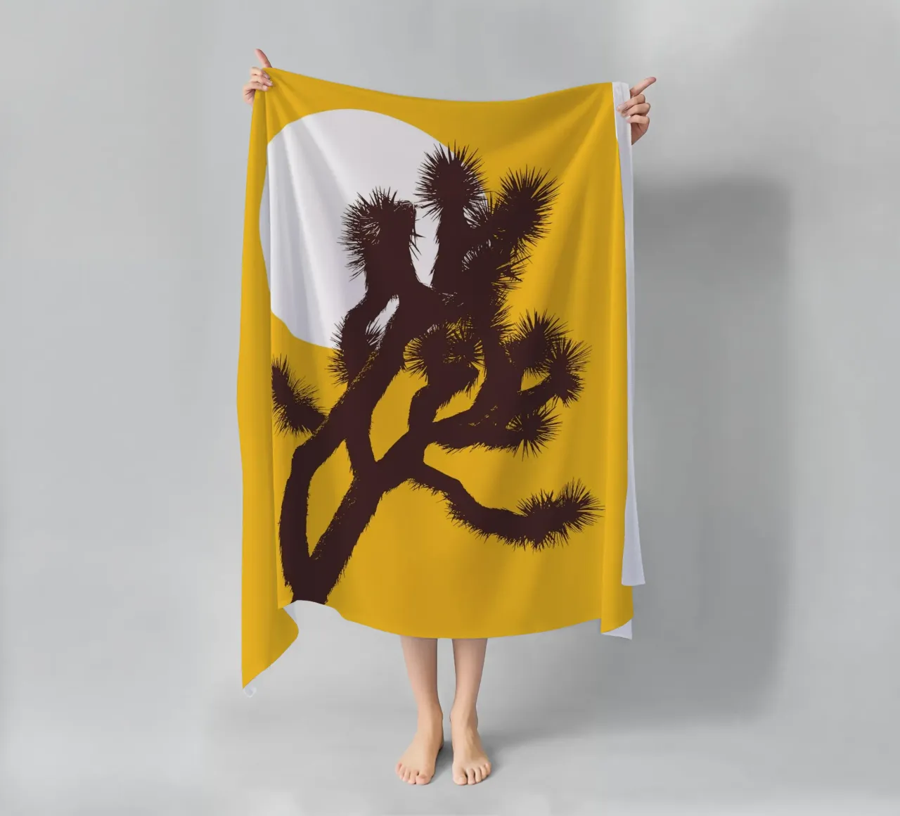 Joshua tree and the moon telo mare da apoloprints