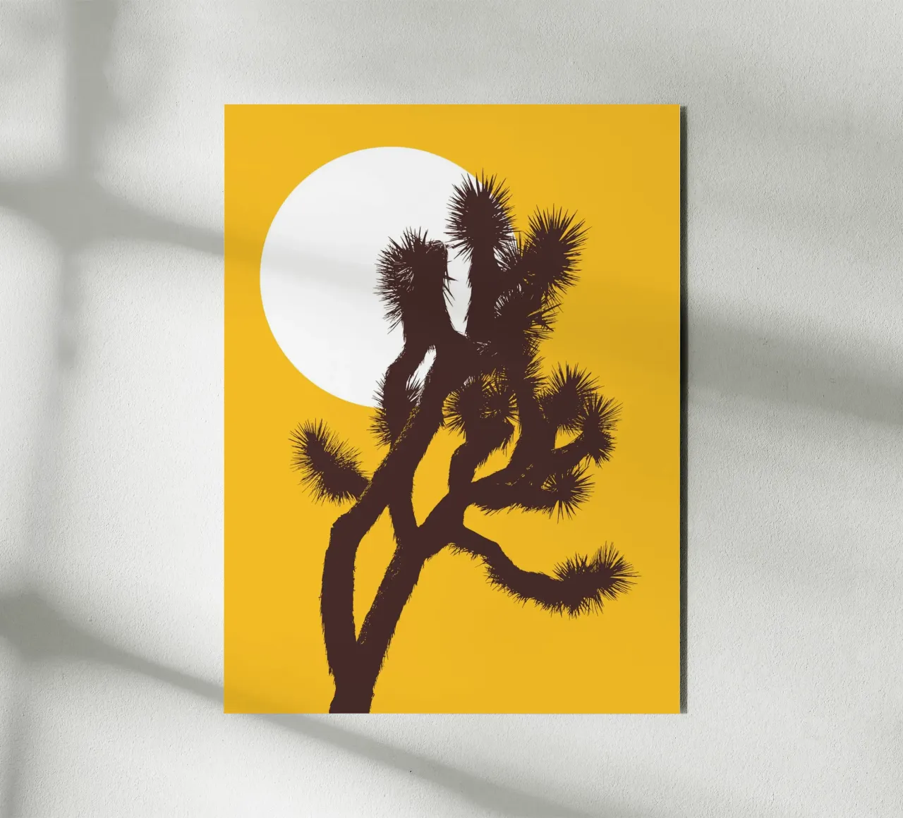 Joshua tree and the moon alluminio dibond da apoloprints