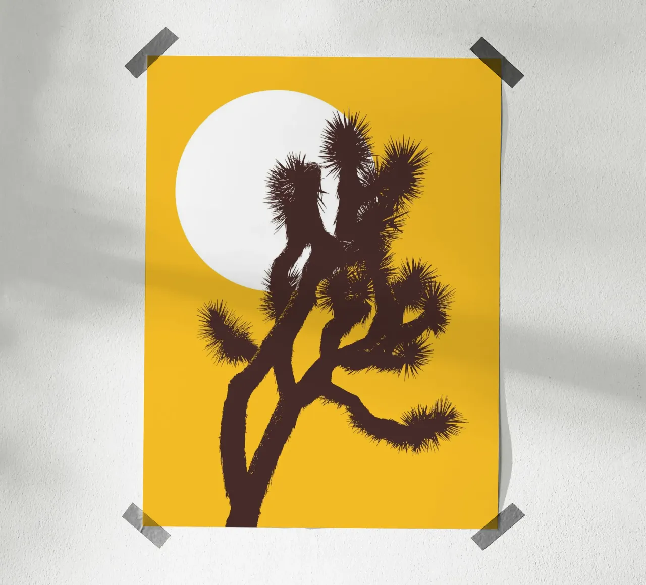 Joshua tree and the moon carta hahnemühle da apoloprints