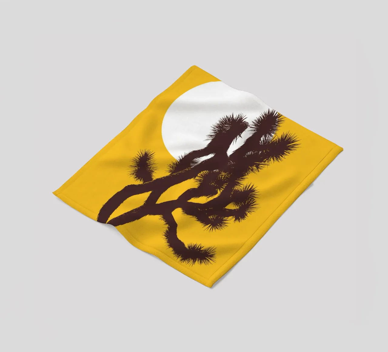 Joshua tree and the moon coperta in pile da apoloprints