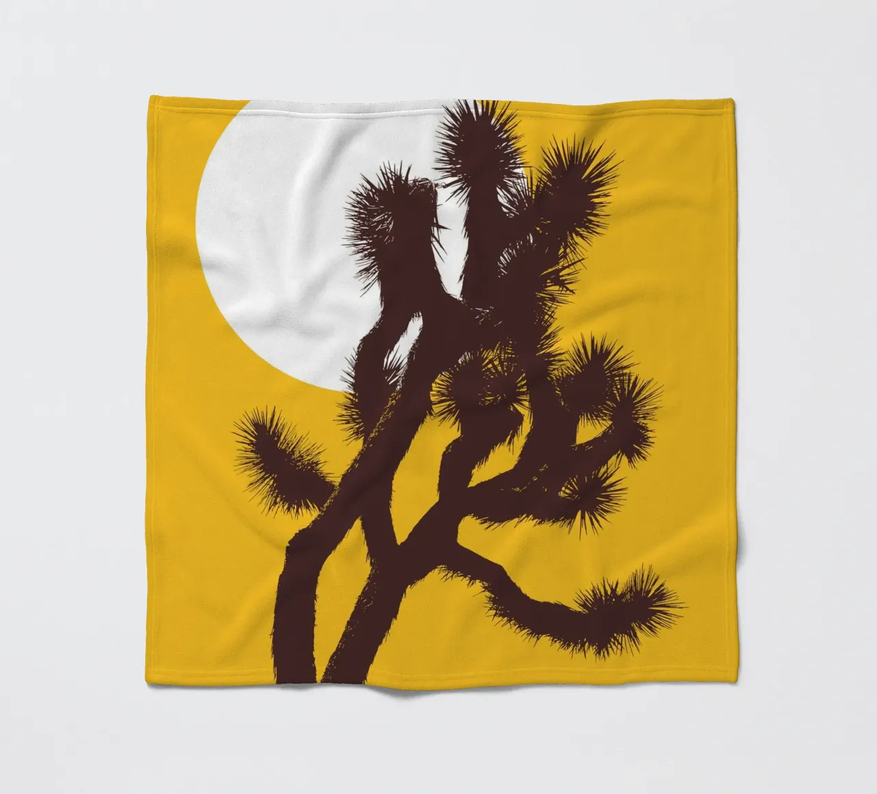 Joshua tree and the moon coperta in pile da apoloprints