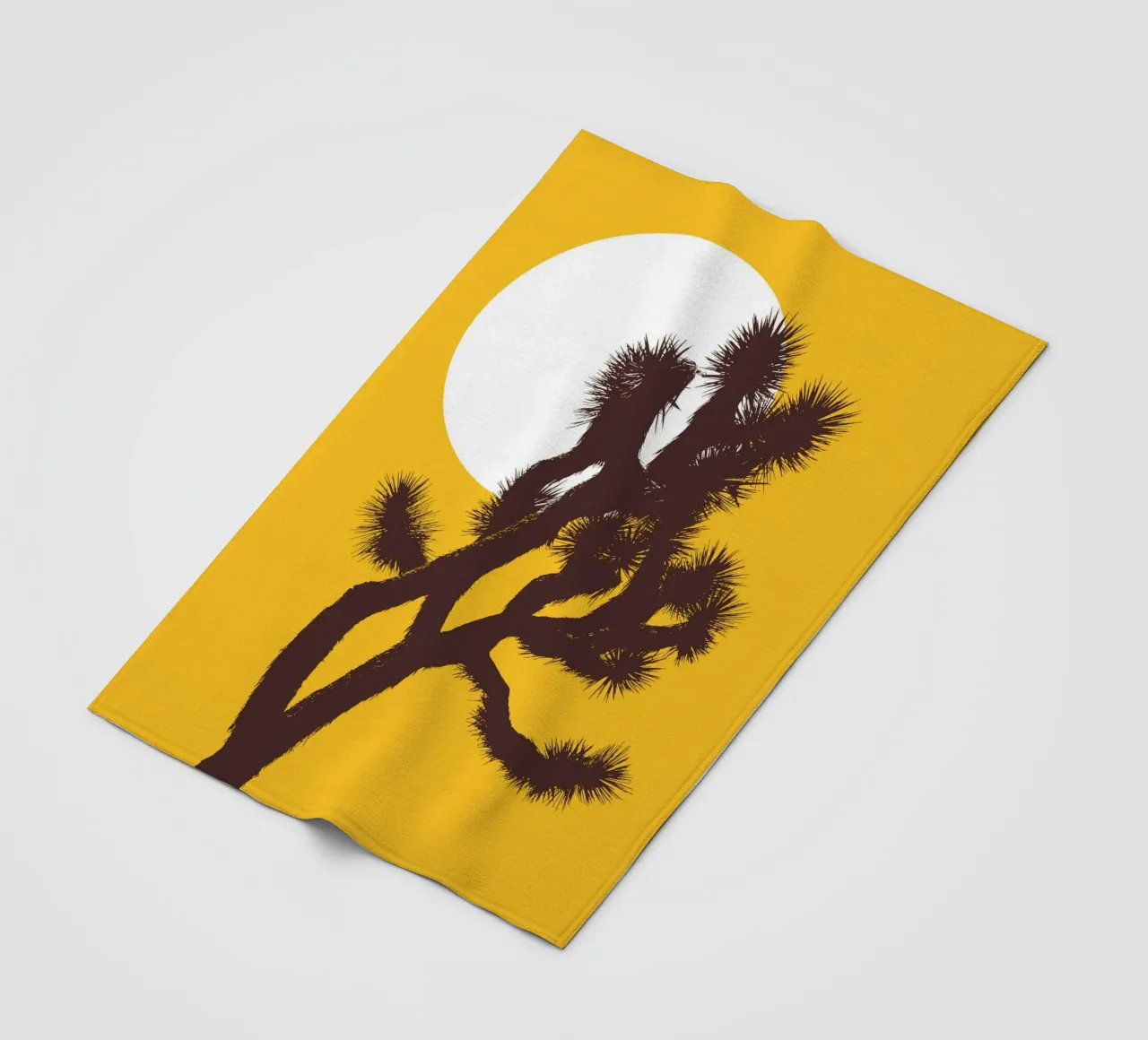 Joshua tree and the moon coperta in pile da apoloprints