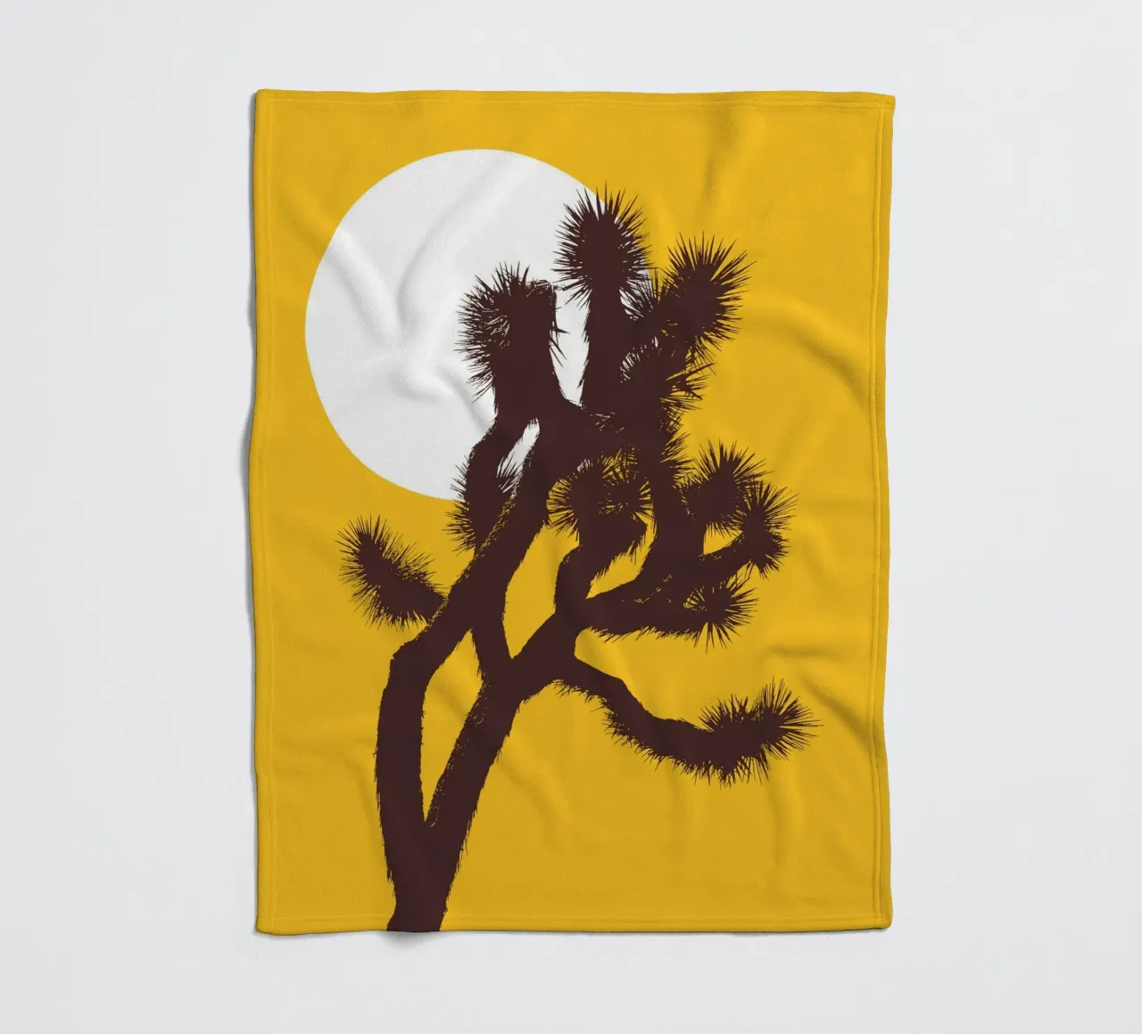 Joshua tree and the moon coperta in pile da apoloprints
