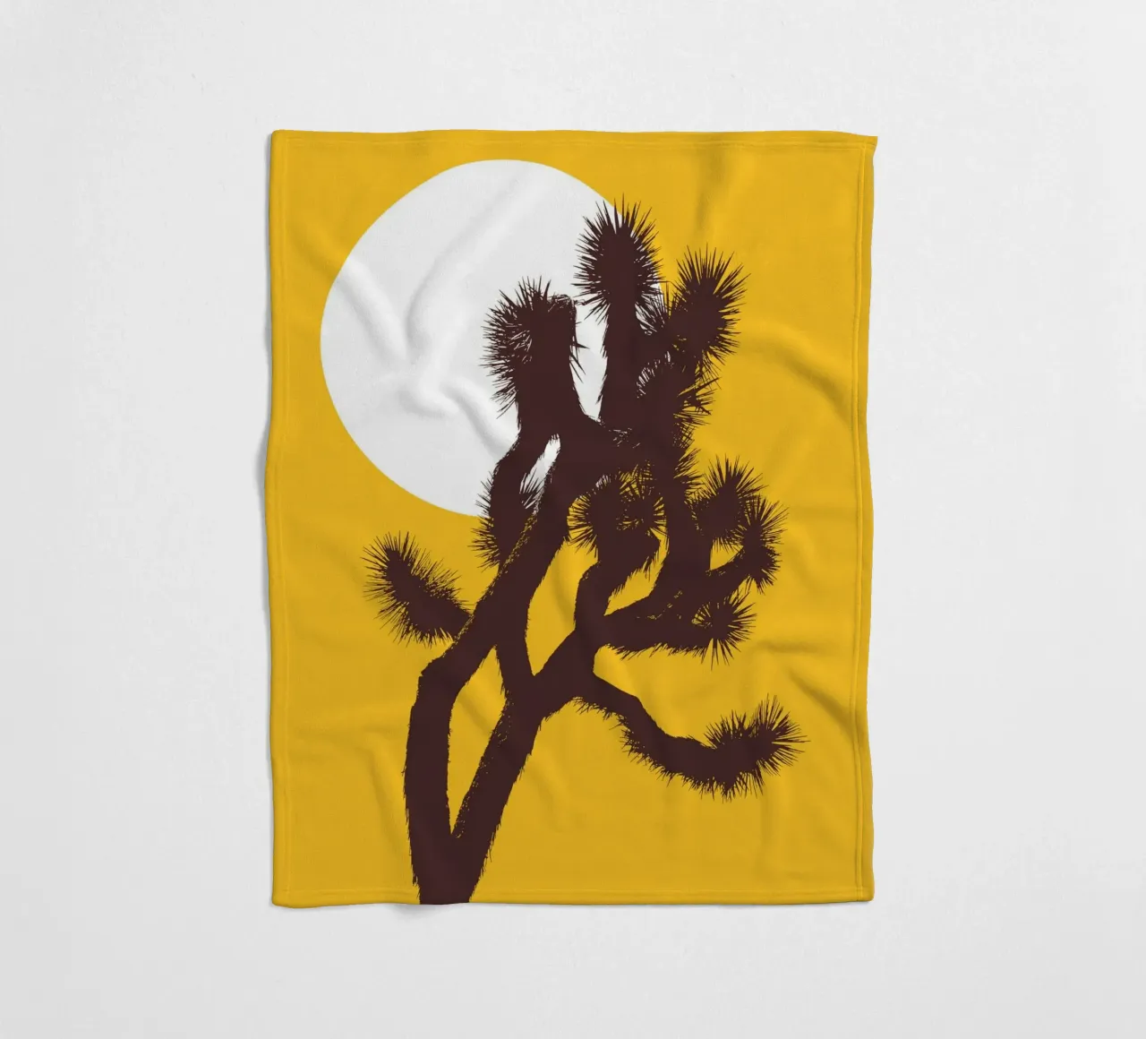 Joshua tree and the moon coperta in pile da apoloprints