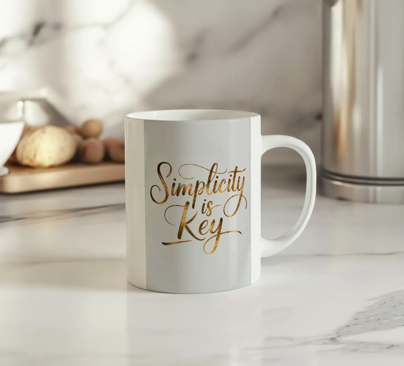 Simplicity is Key ceramic mug by logic