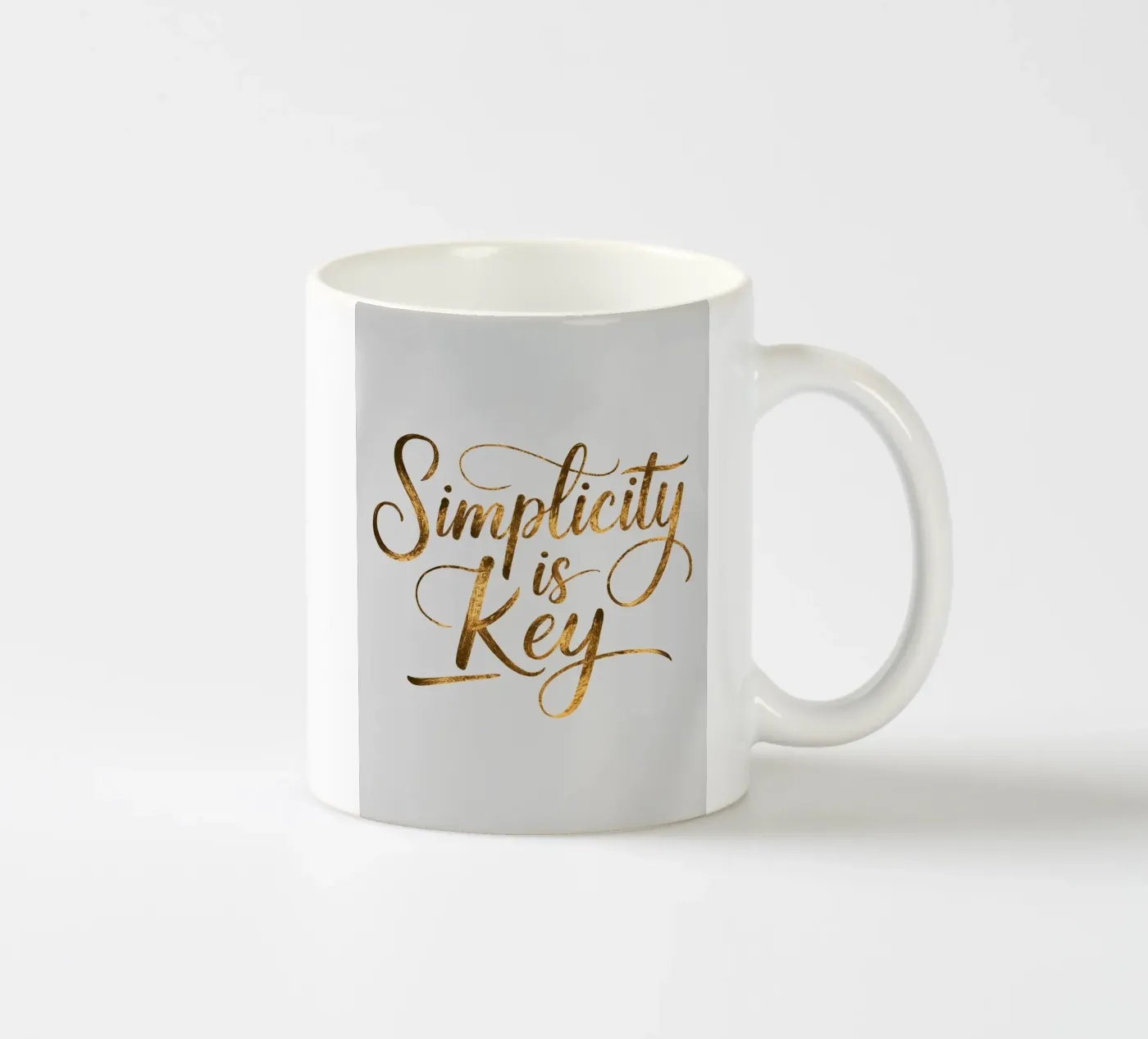 Simplicity is Key ceramic mug by logic
