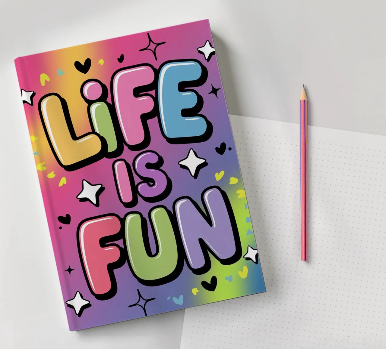 LIFE IS FUN notebook by logic