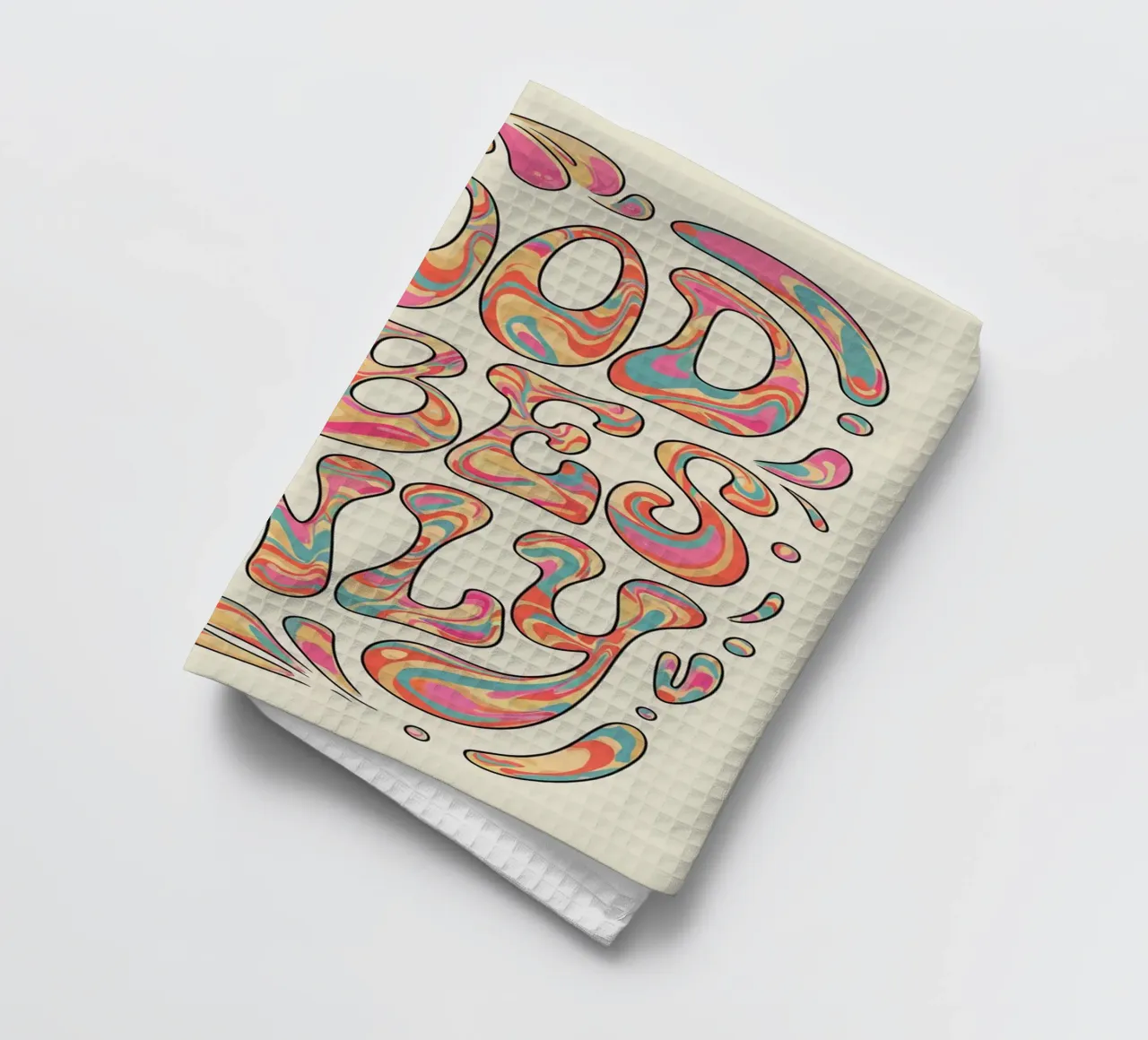 GOOD VIBES ONLY tea towel by logic