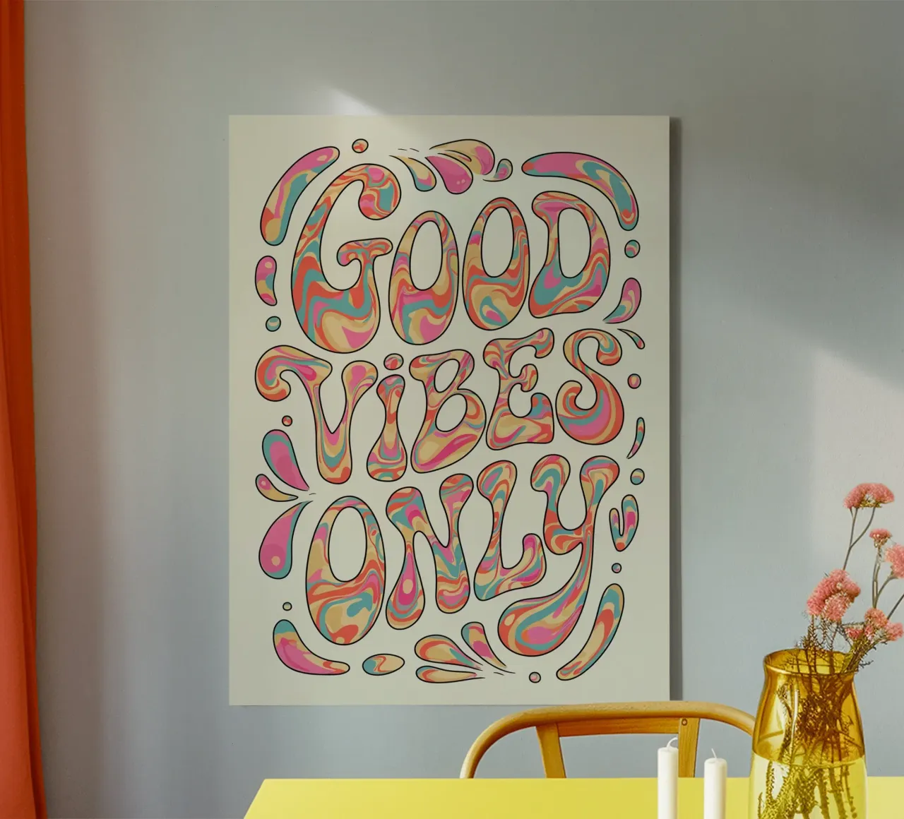 GOOD VIBES ONLY canvas by logic