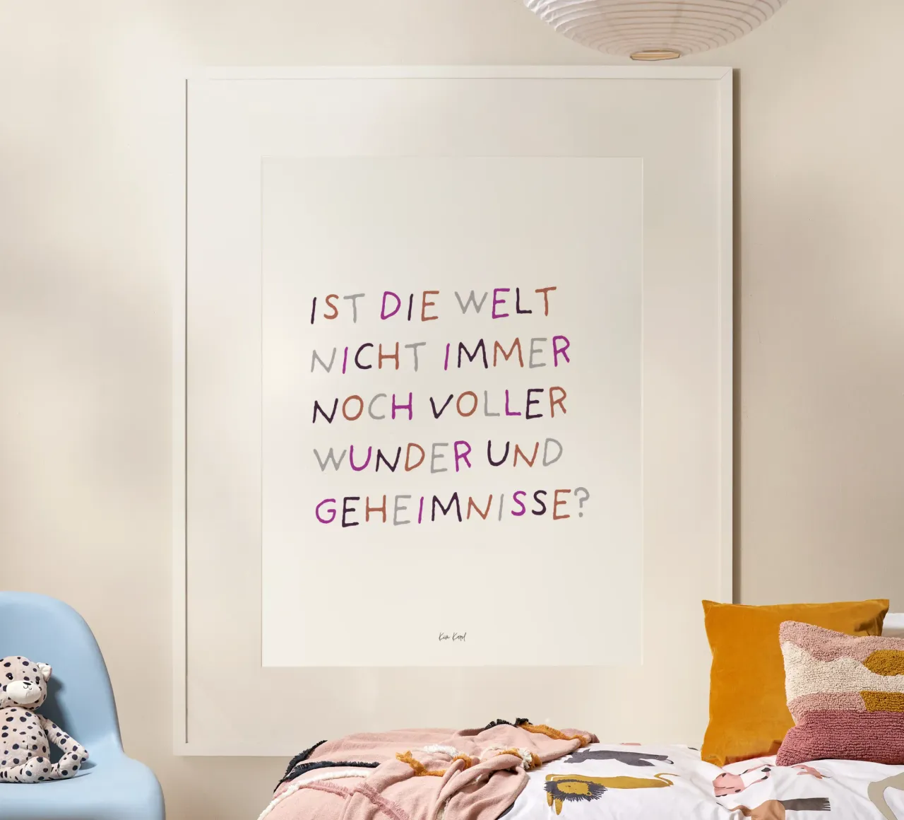 Wunder und Geheimnisse poster with plastic frame by Ohkimiko