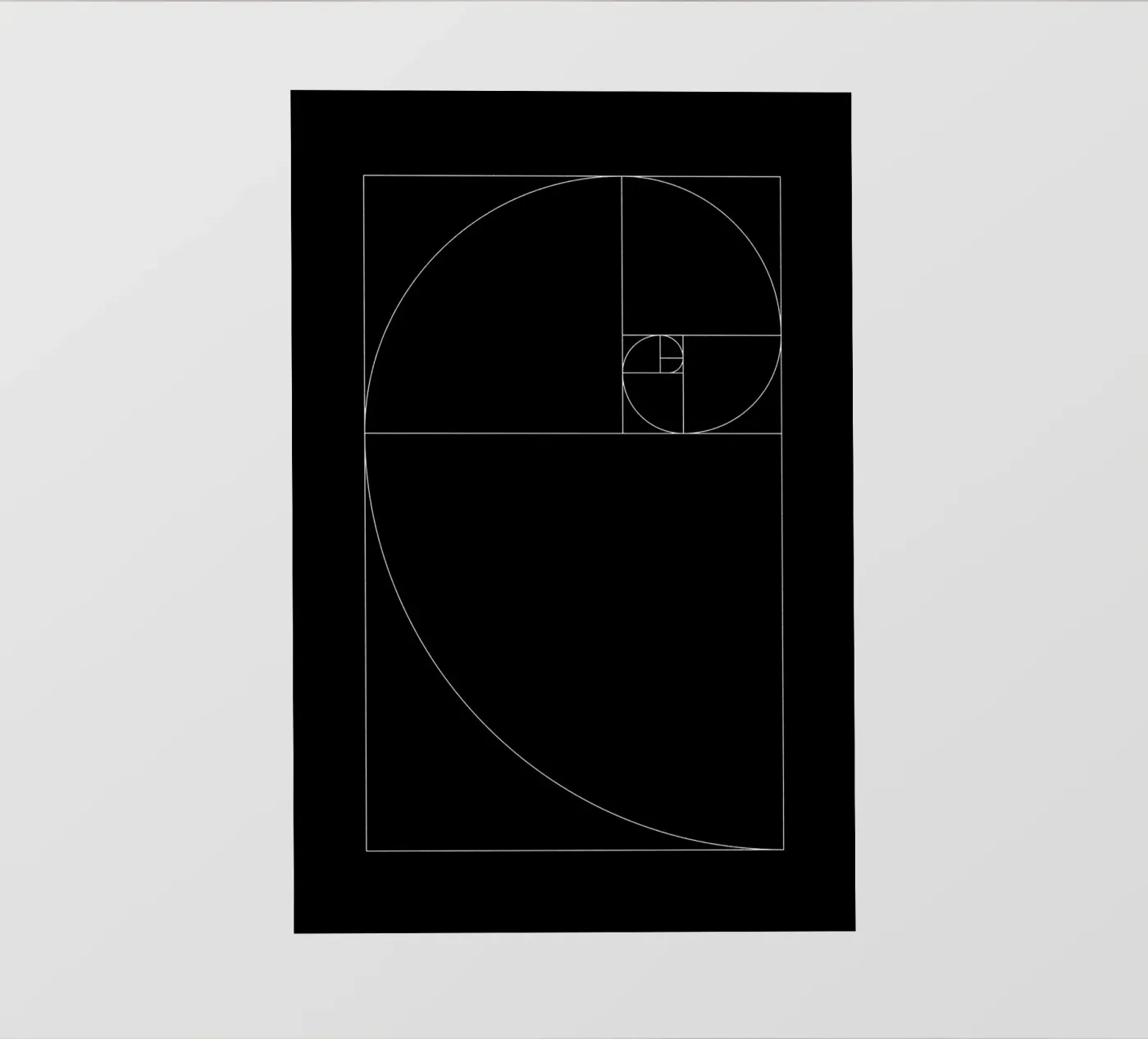 Fibonacci black pellicola backlit da Apolo Prints