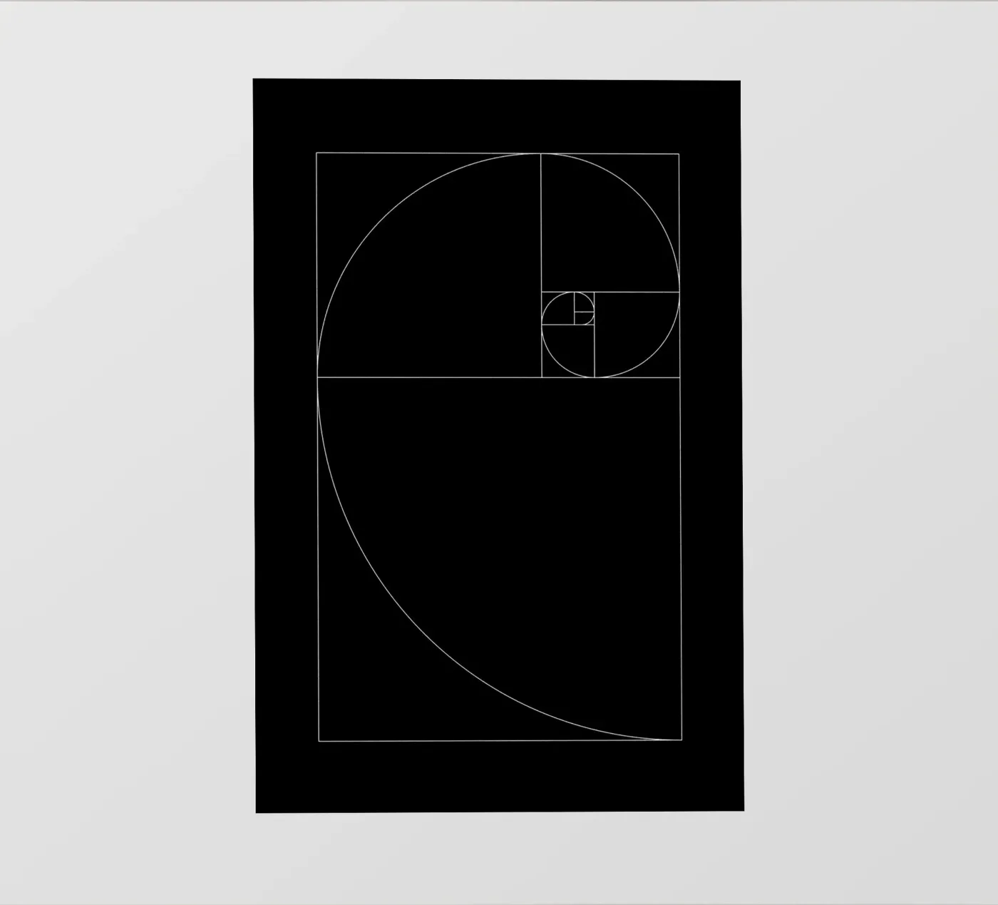 Fibonacci black pellicola backlit da Apolo Prints