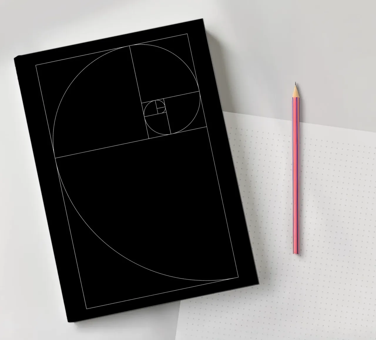 Fibonacci black diario da apoloprints