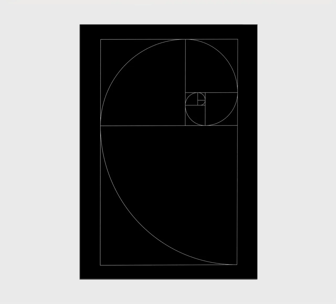 Fibonacci black notebook by apoloprints