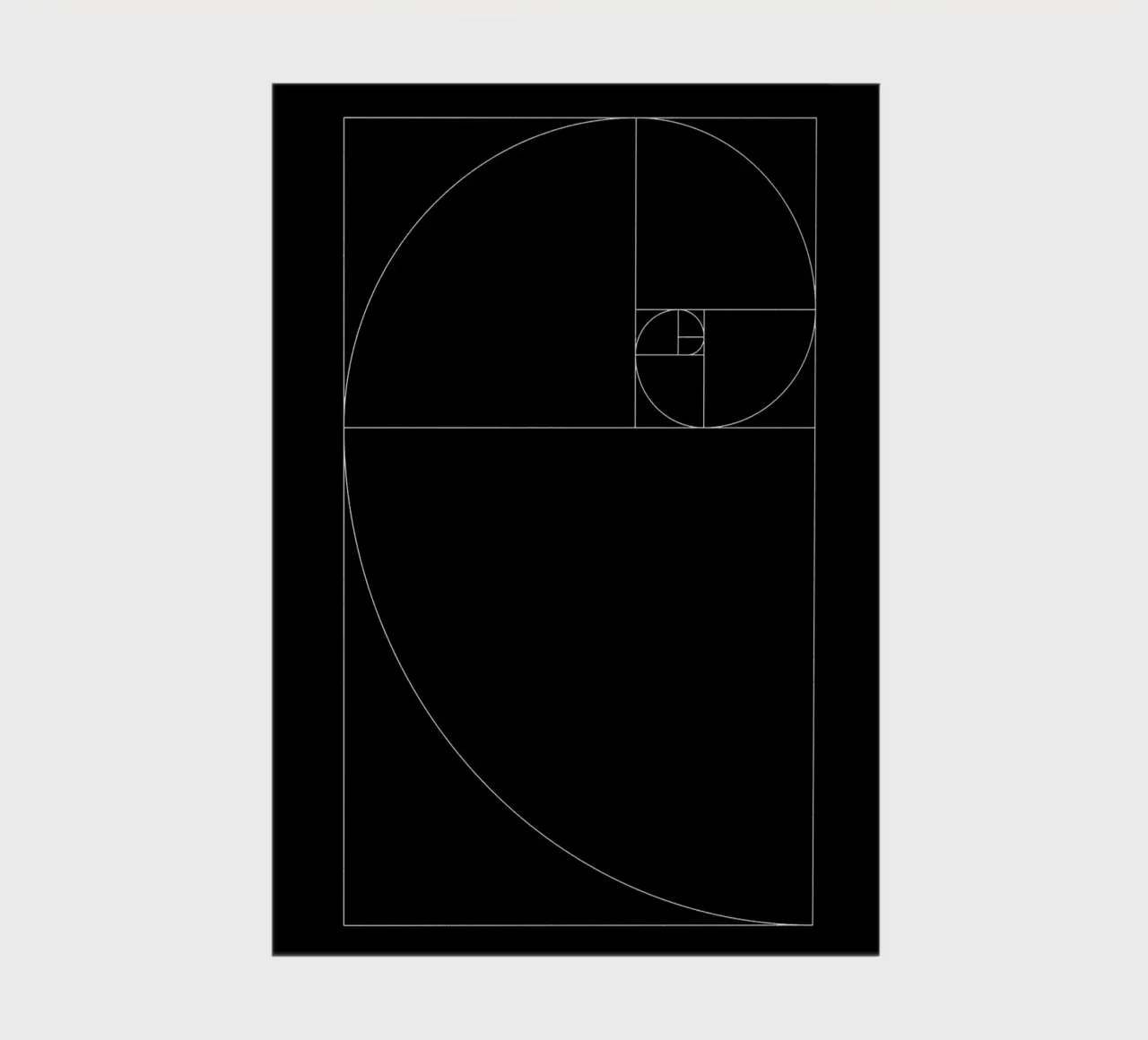 Fibonacci black diario da apoloprints