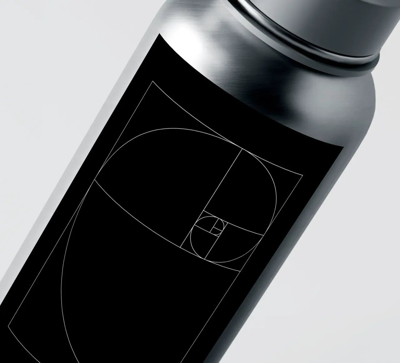Fibonacci black adesivo da apoloprints