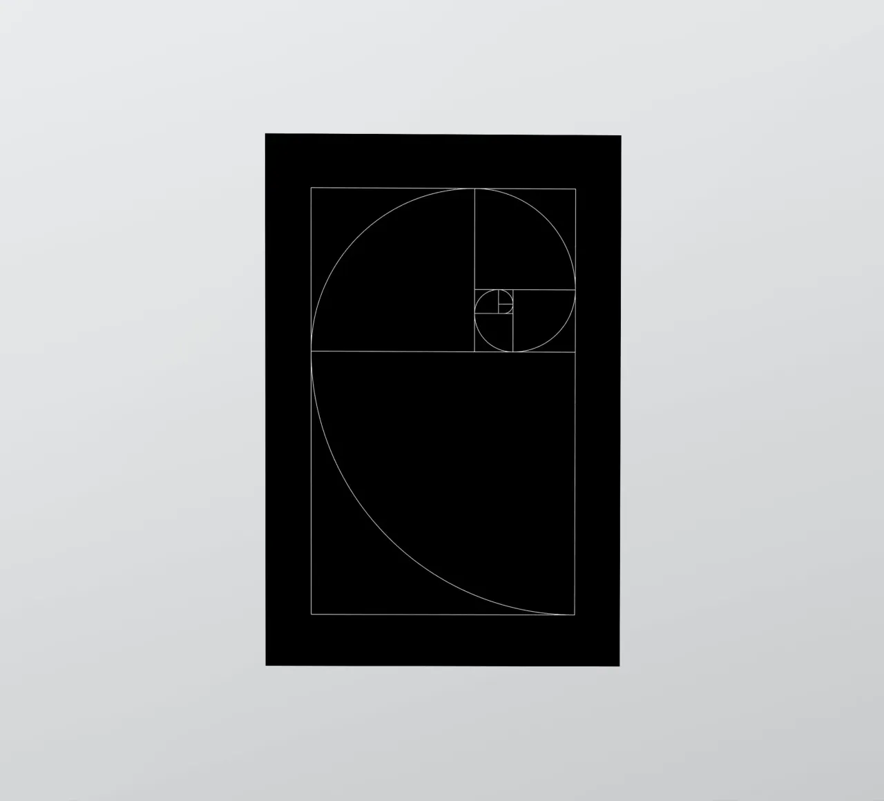 Fibonacci black adesivo da apoloprints