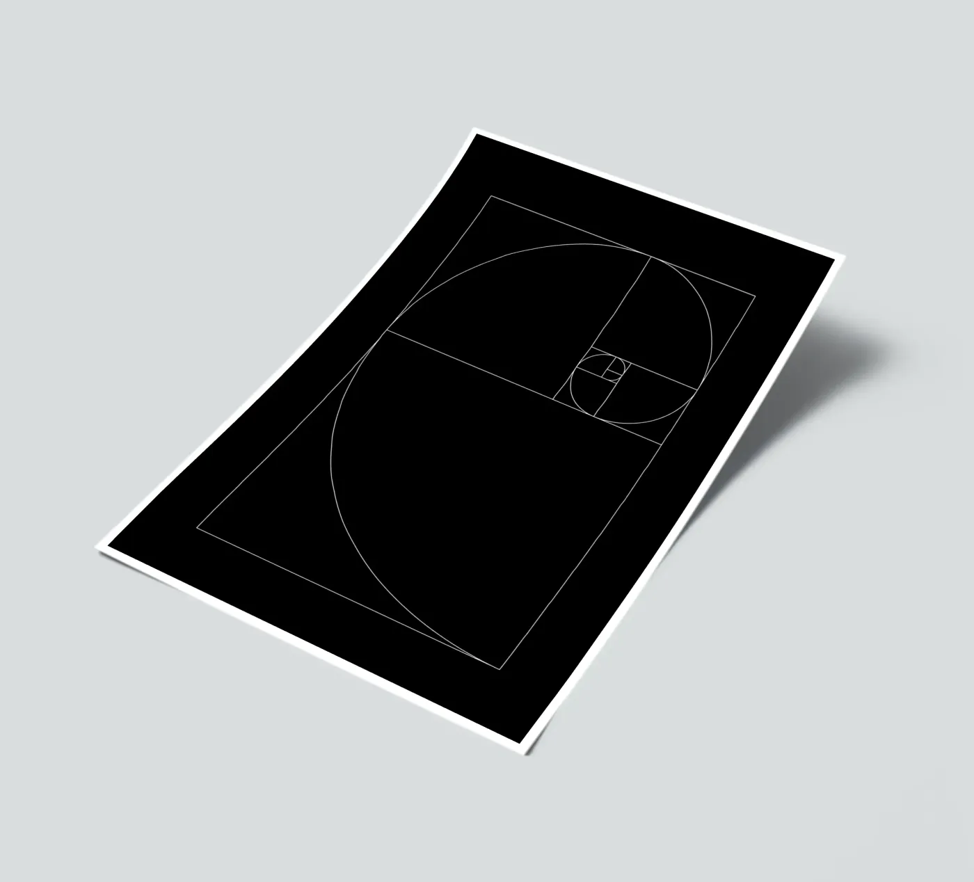 Fibonacci black sticker sheet by Apolo Prints