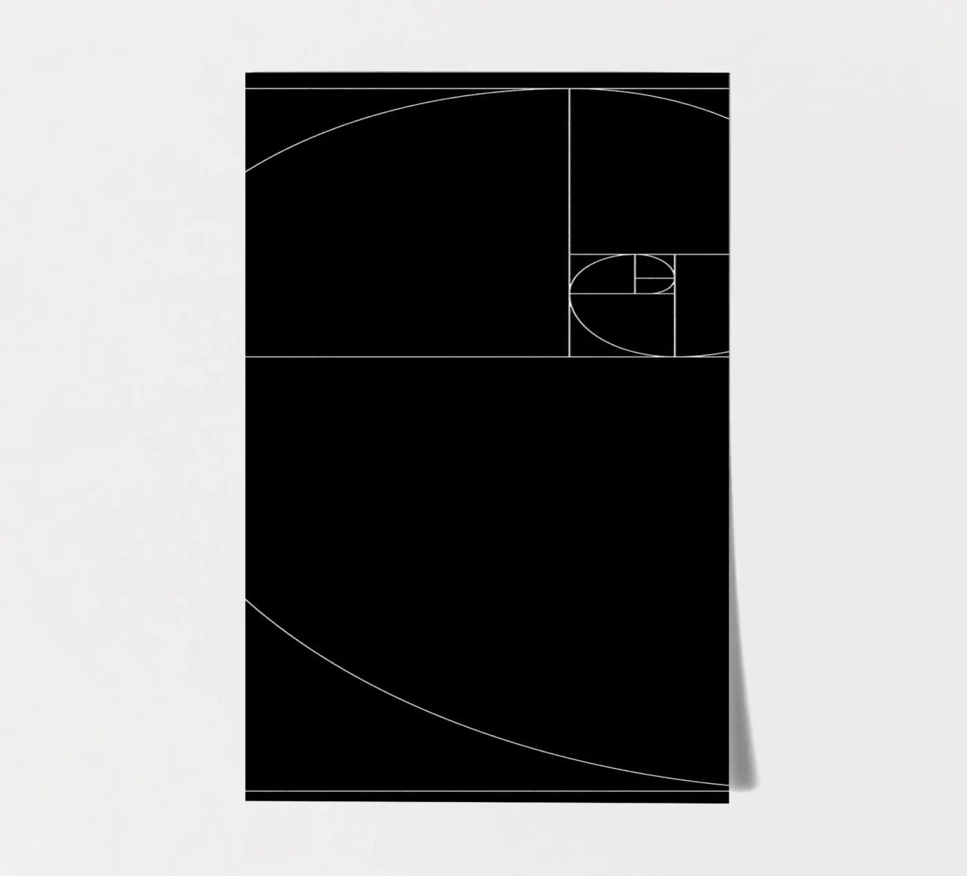 Fibonacci black sticker sheet by Apolo Prints