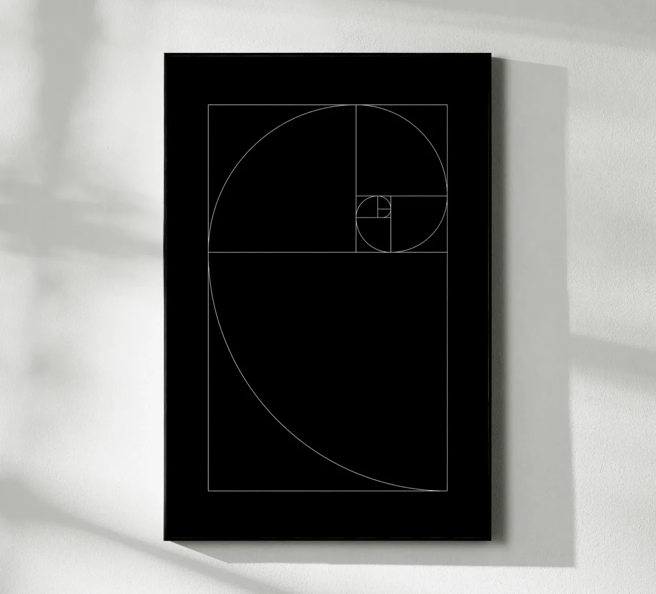 Fibonacci black plexiglass da apoloprints