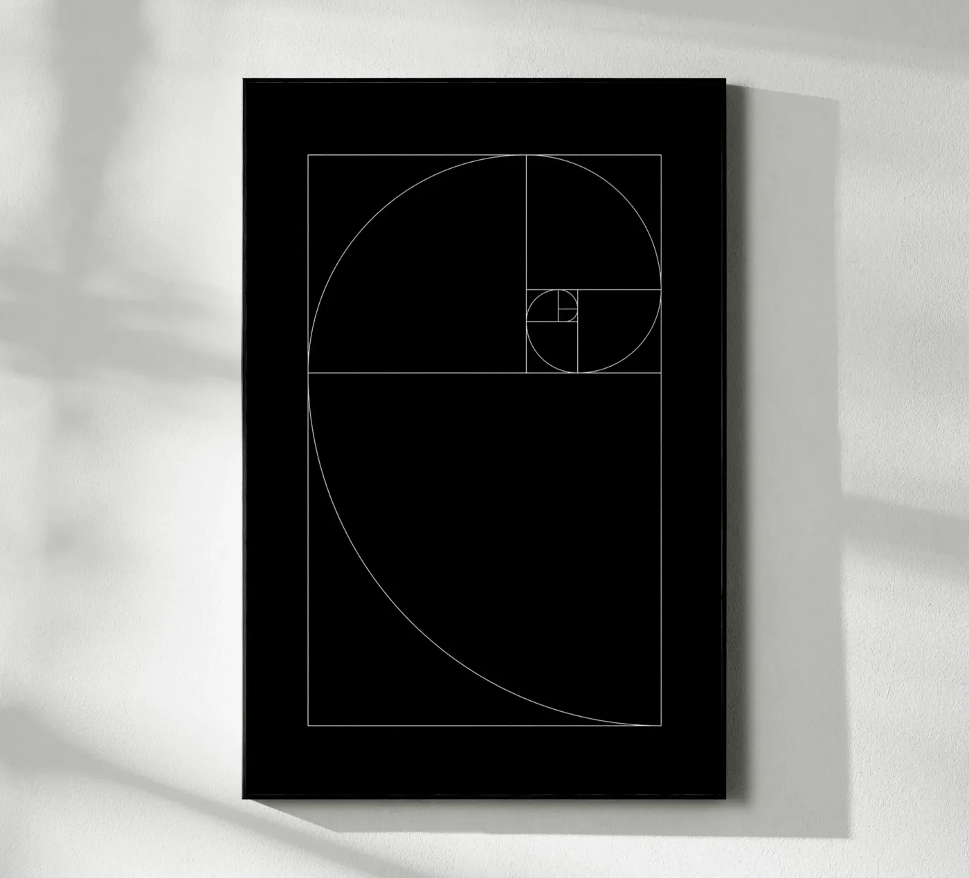 Fibonacci black plexiglas de Apolo Prints