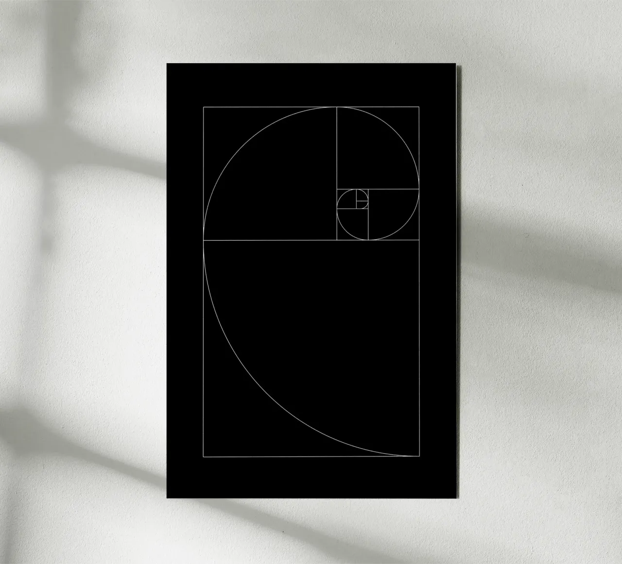 Fibonacci black alluminio dibond da apoloprints